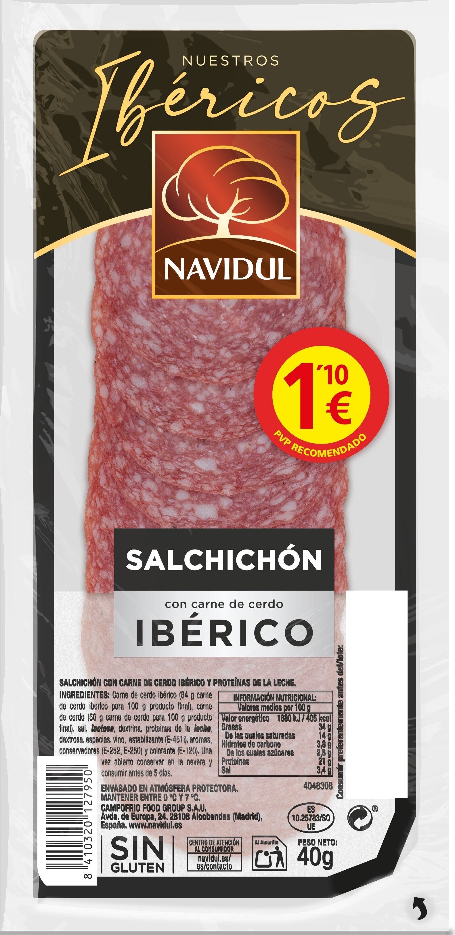 Salchichón gran selección lonchas Navidul 45g