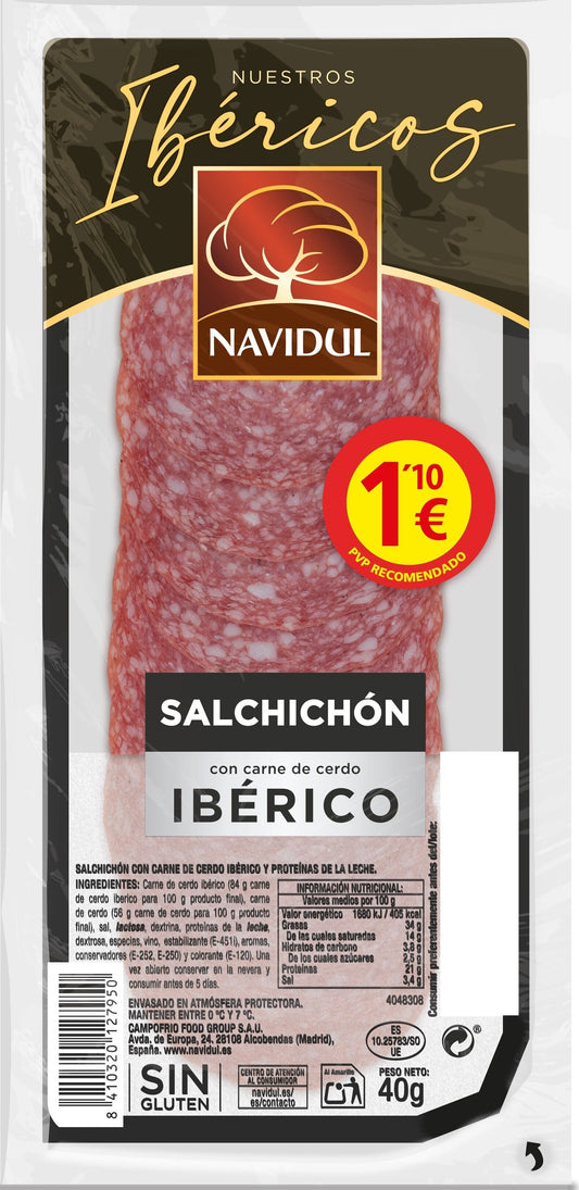 Salchichón gran selección lonchas Navidul 45g La Despensa