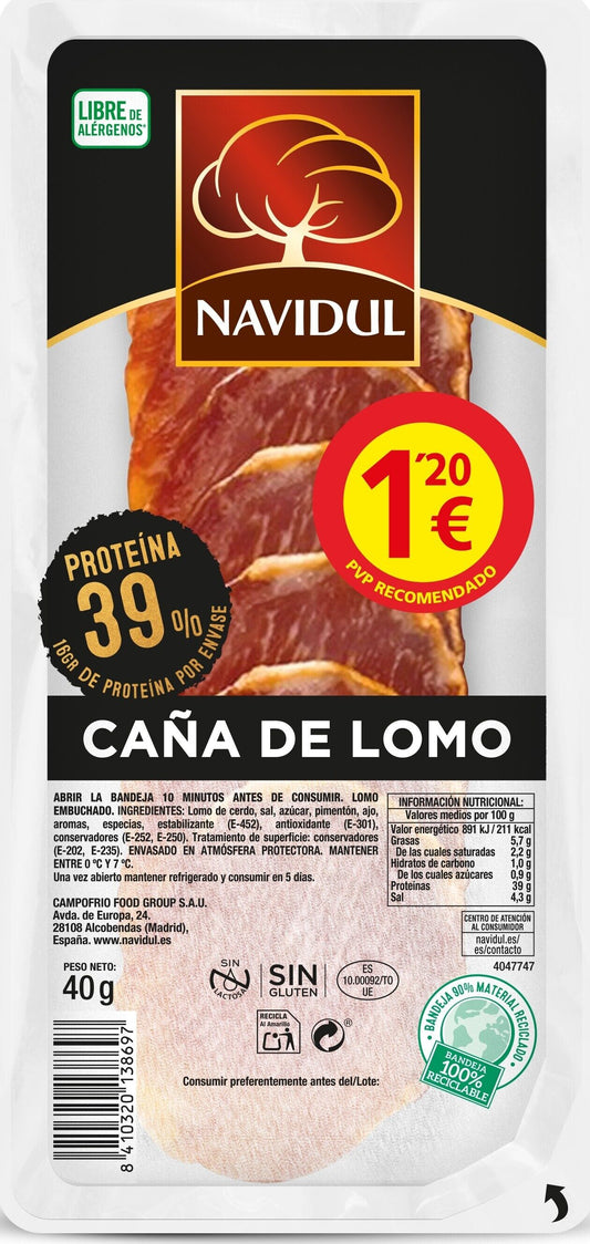 Lomo caña lonchas Navidul 40g 1.10€ La Despensa