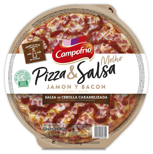 Pizza jamón/bacon/salsa cebolla caramelizada Campofrio 360g La Despensa