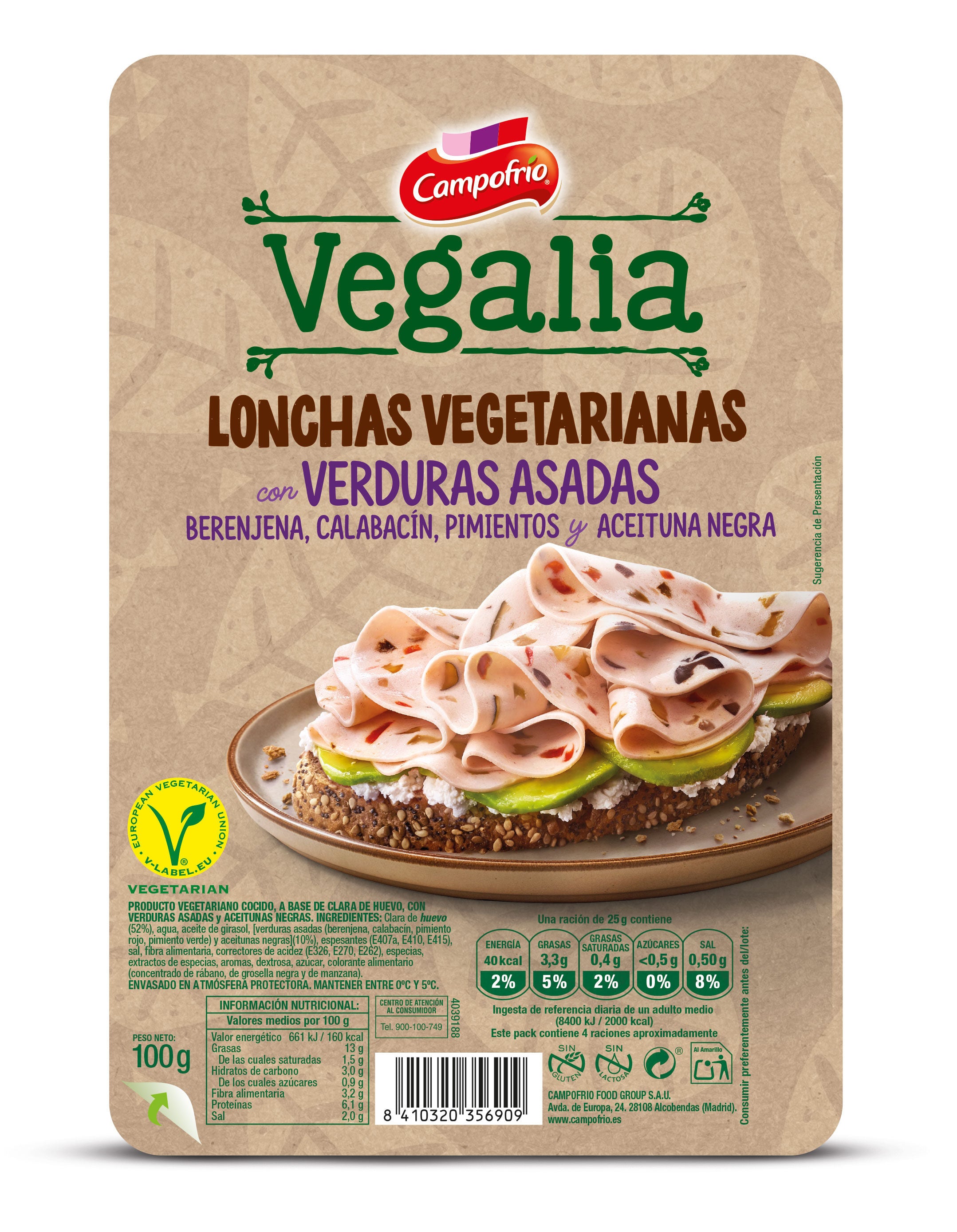 Vegalia verdura lonchas Campofrio 100g
