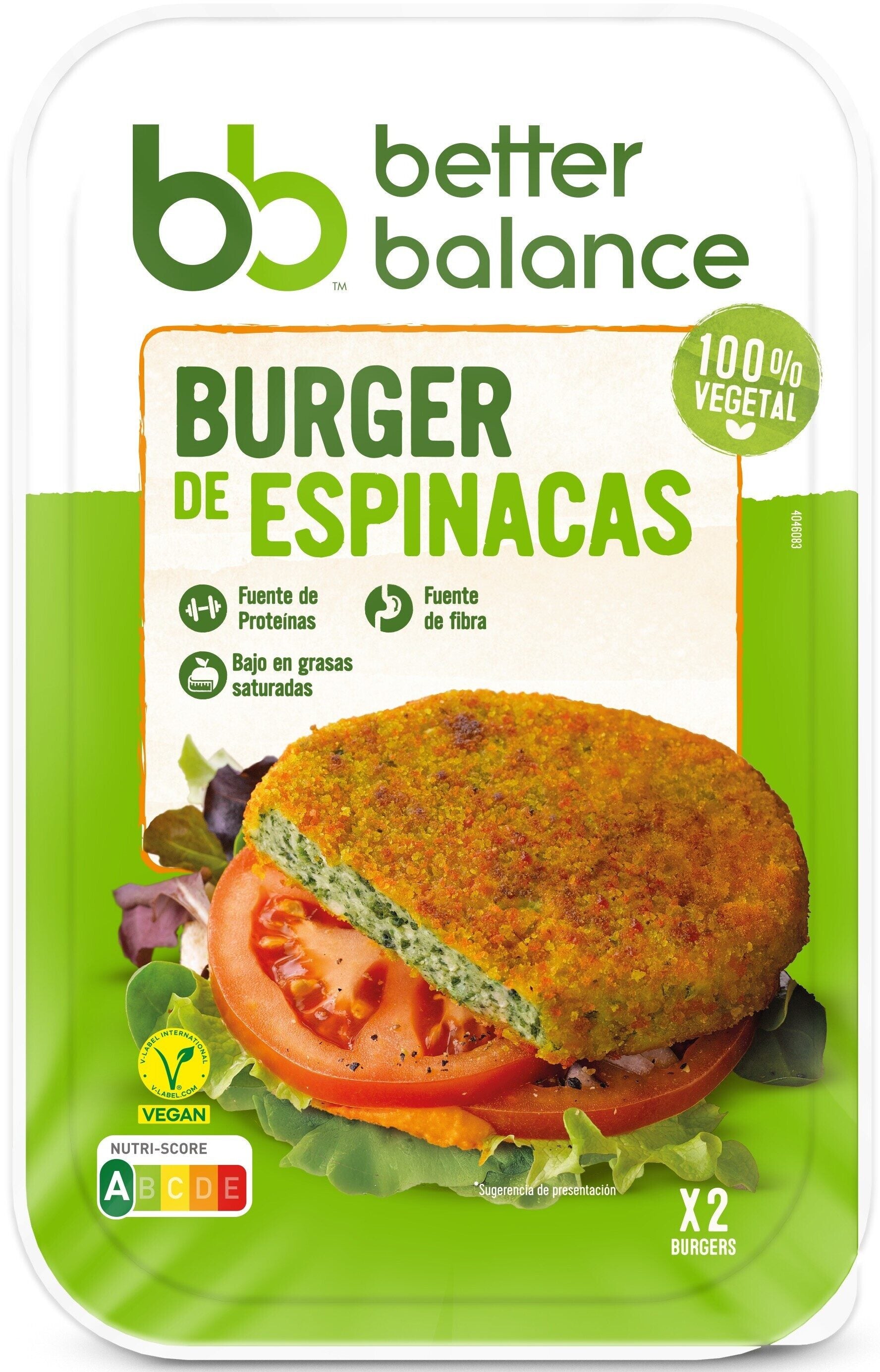 Hamburguesa espinacas Beter balance 160g