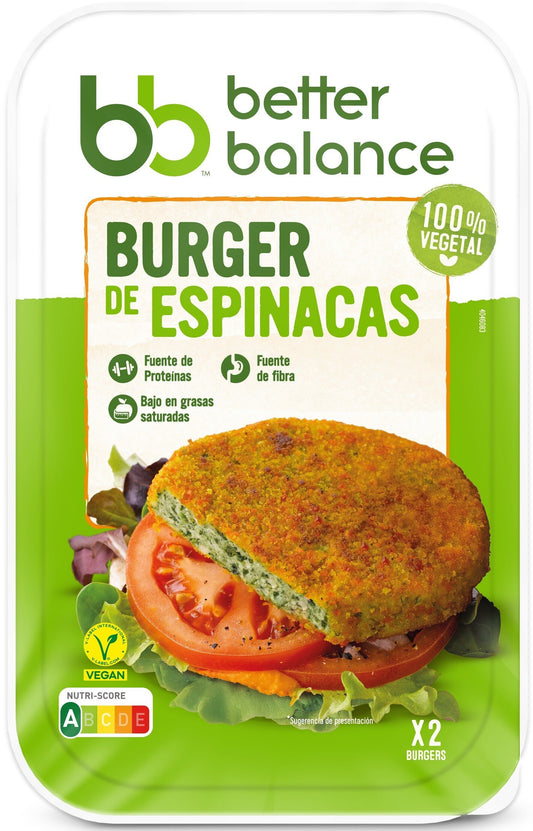 Hamburguesa espinacas Beter balance 160g La Despensa