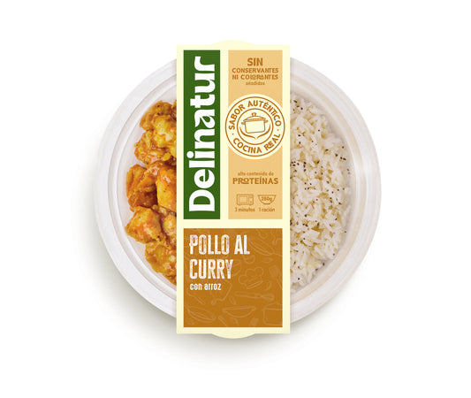 POLLO AL CURRY CON ARROZ DELINATUR 280G La Despensa