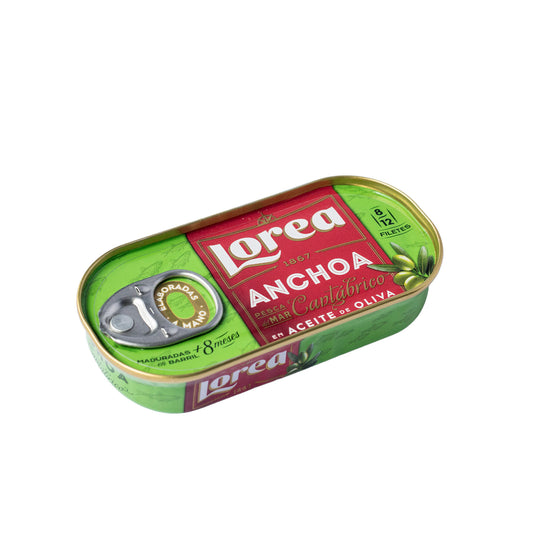 Anchoa del cantabrico aceite oliva lata Lorea gourmet 30g escurr La Despensa