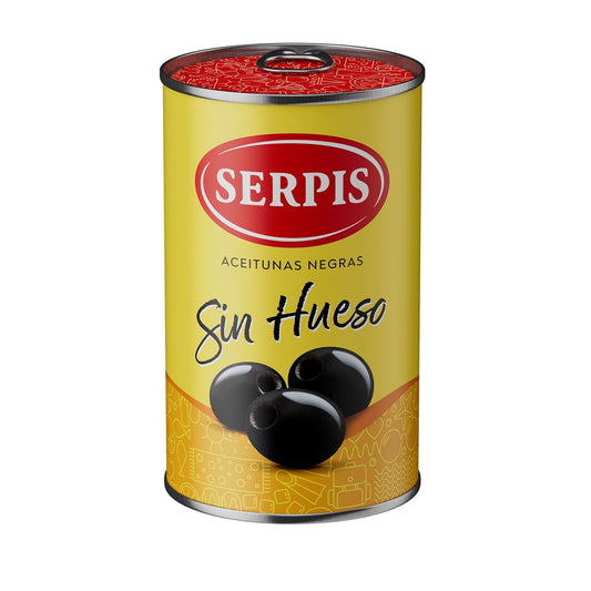 Aceituna negra s/hueso lata Serpis 130g escurr La Despensa
