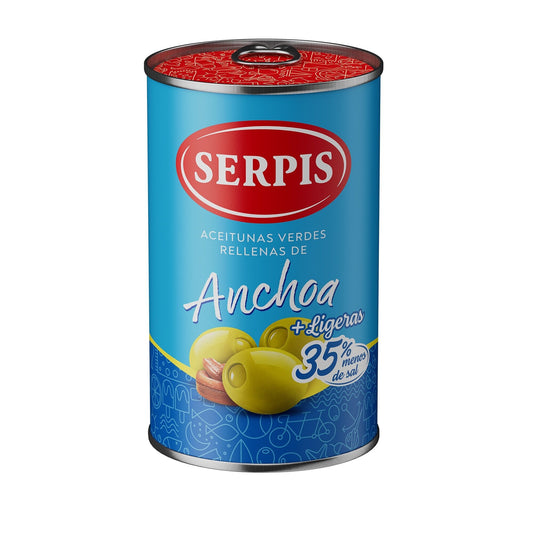 Aceituna verde relle anchoa ligera -35%sal Serpis 130g escurr La Despensa