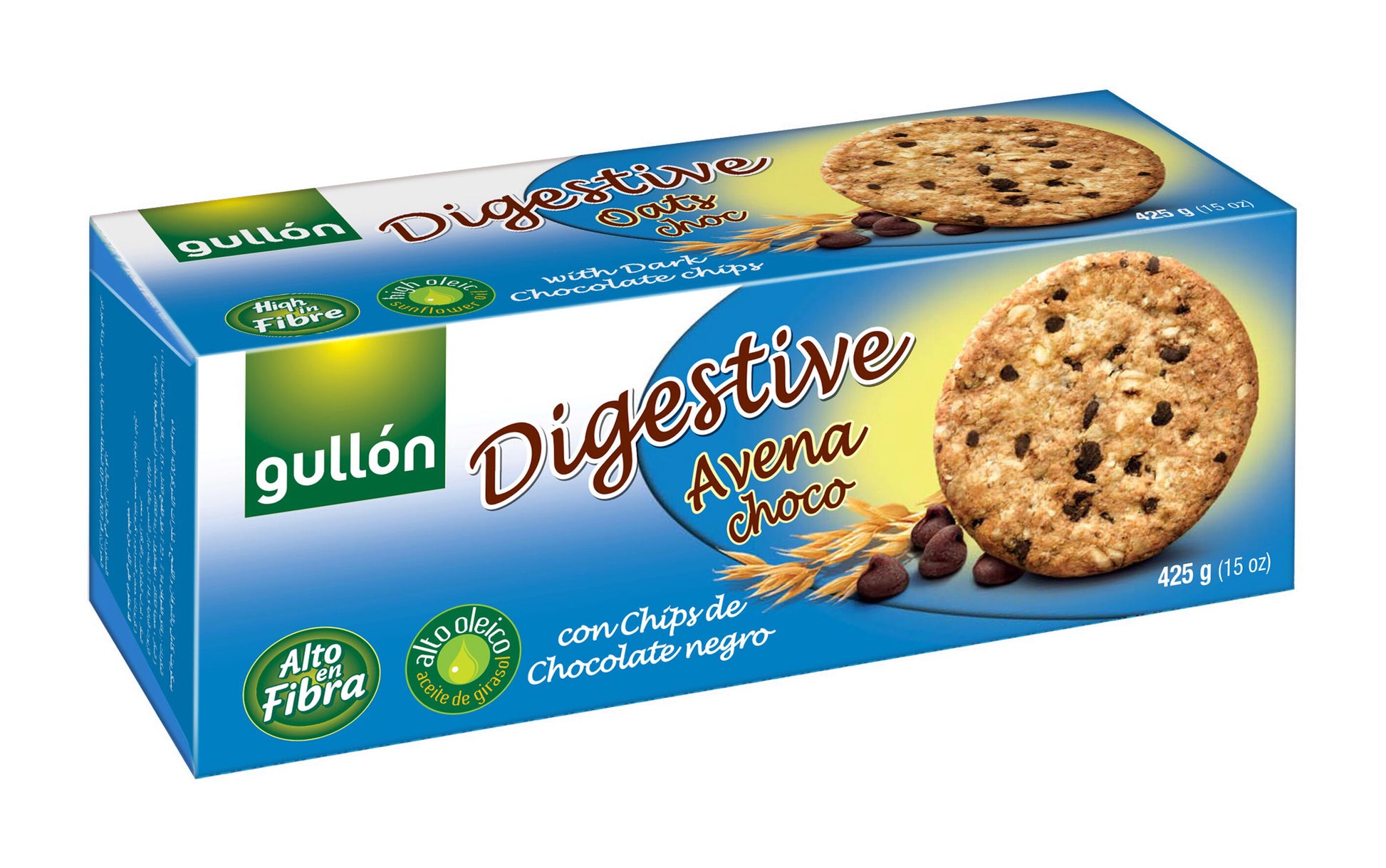 Galleta digestive avena chocolate Gullón 425g