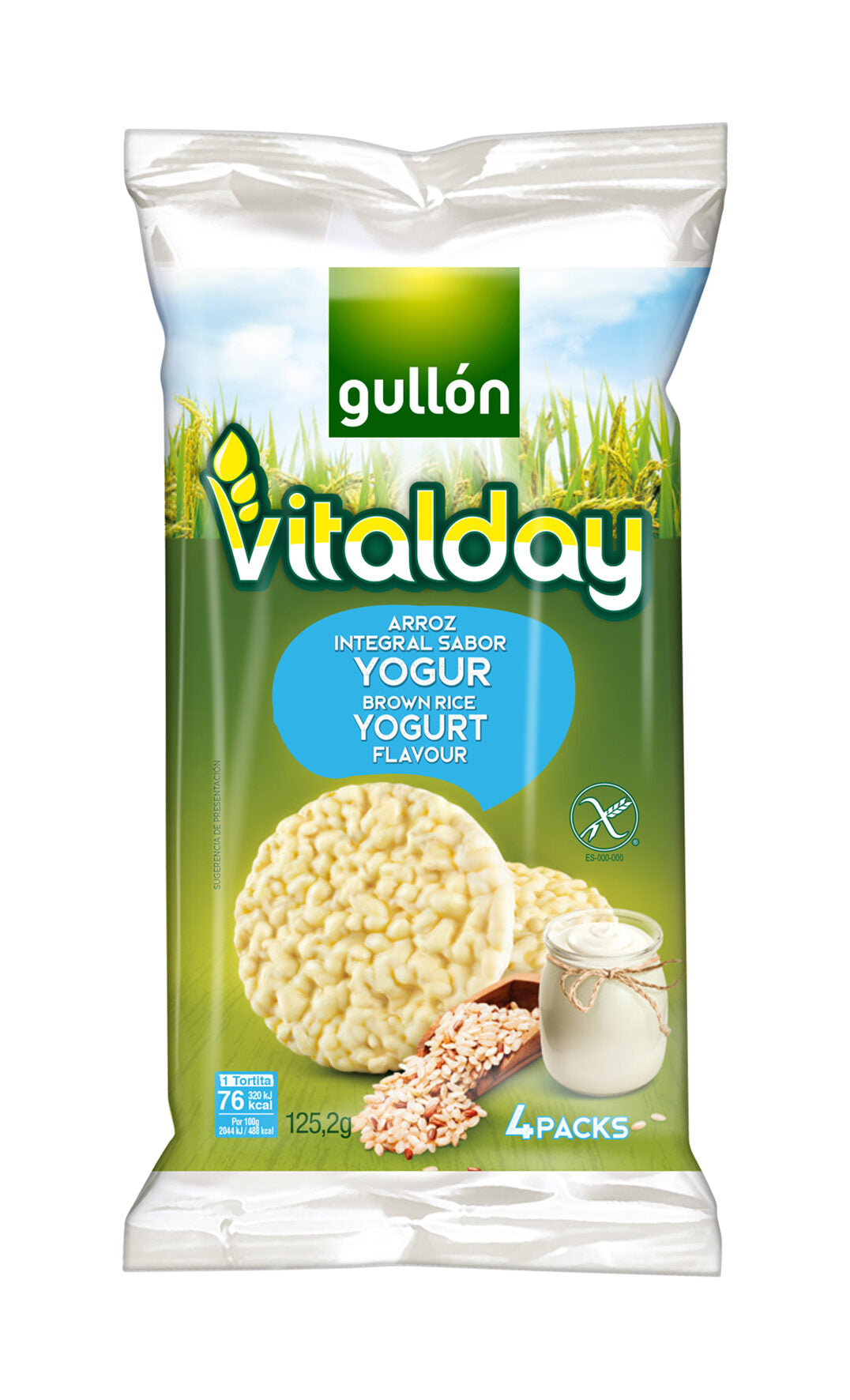 Tortita arroz yogurt vitalday Gullón 125g