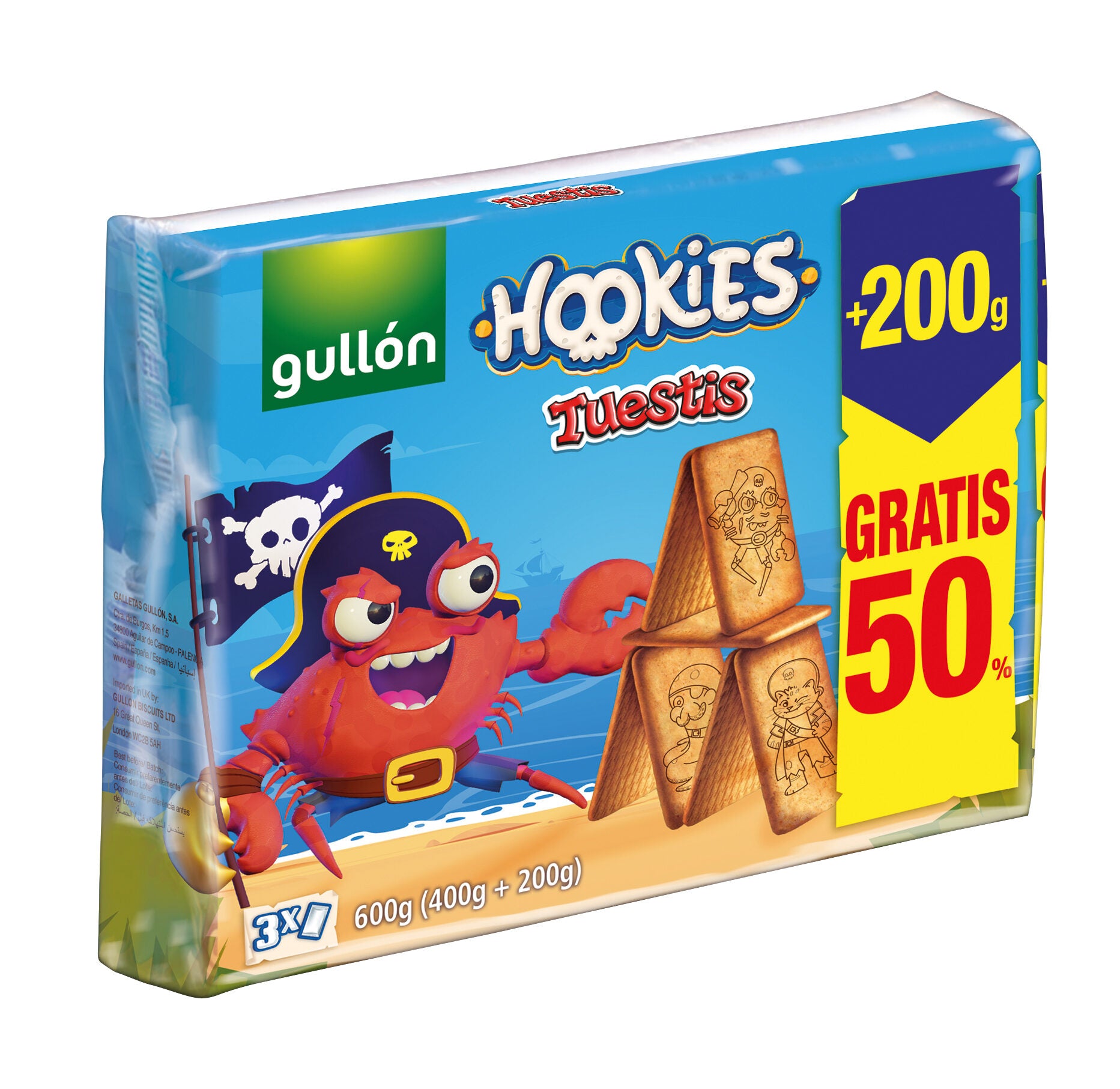 Galleta hookies tuestis Gullón 600g
