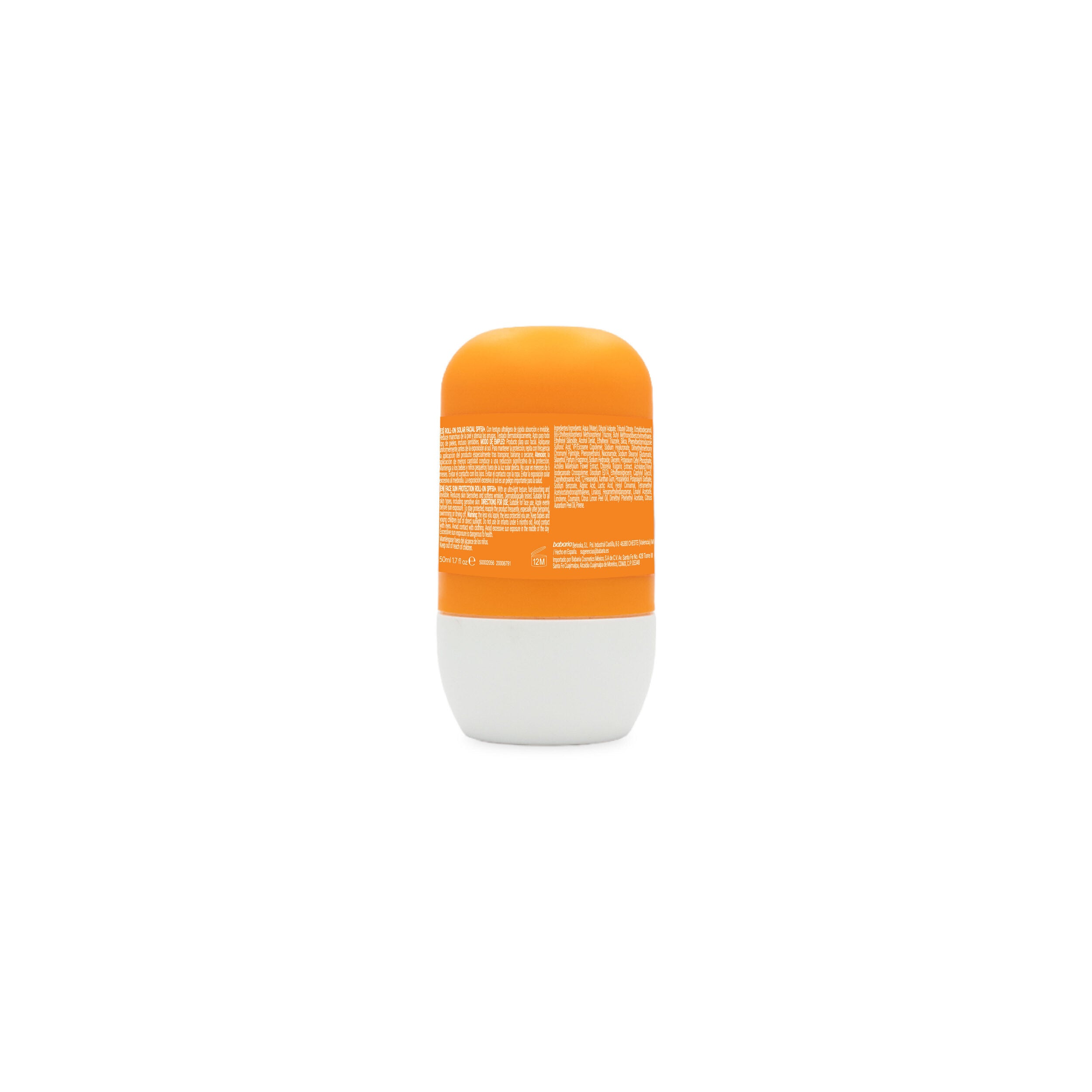 Protector solar facial roll-on Babaria 50ml