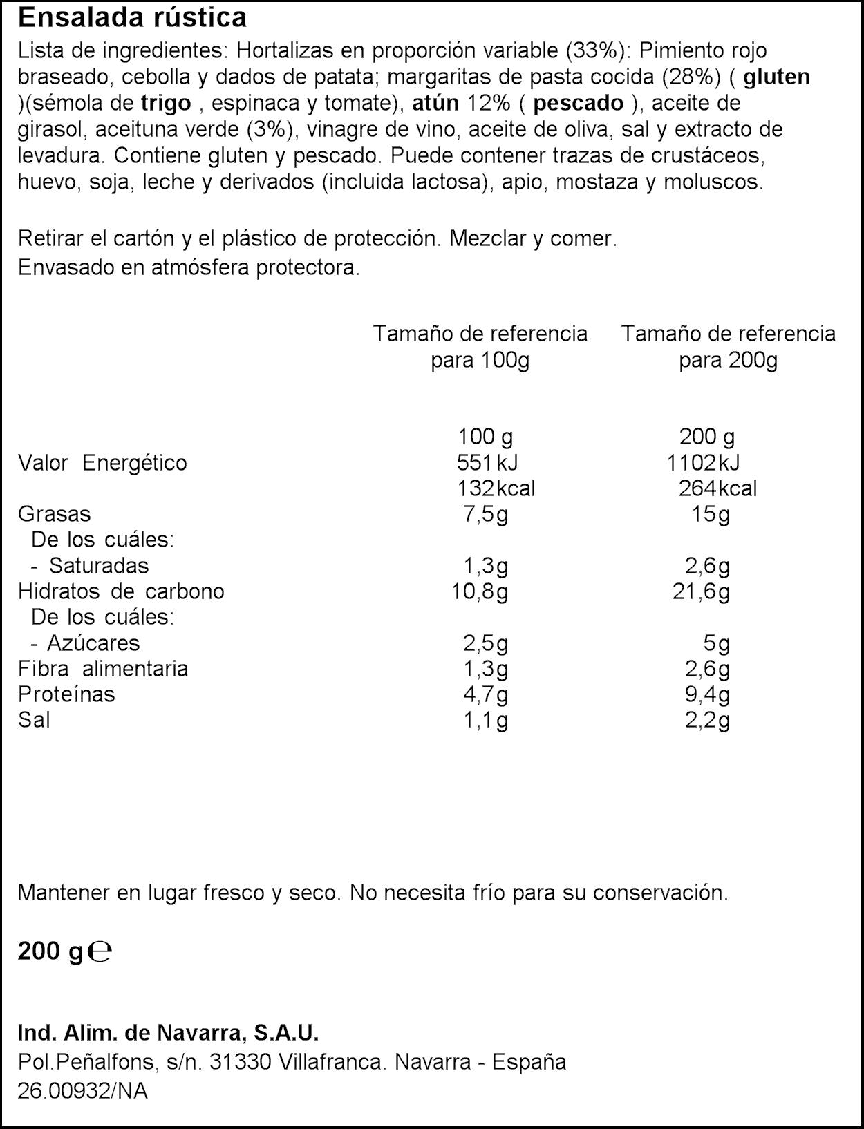 Ensalada rústica Carretilla 200g