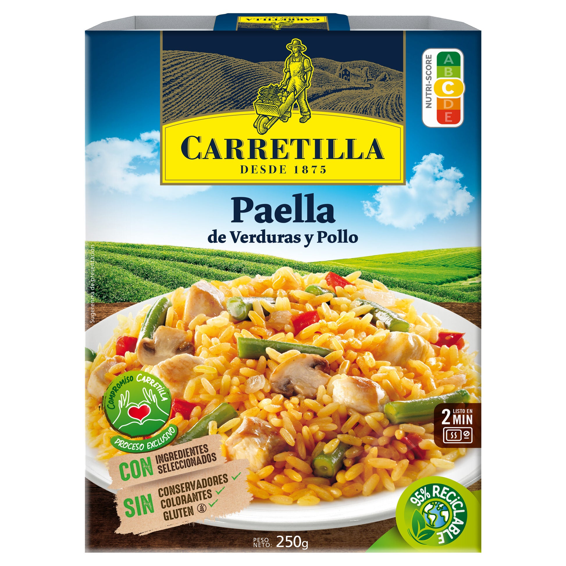 Paella c/ verdura y pollo Carretilla 250g
