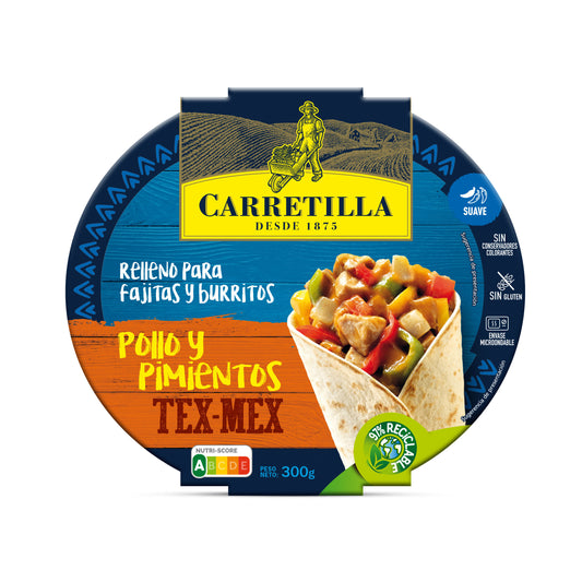 Relleno fajitas y burritos pollo y pimiento Carretilla 300g La Despensa