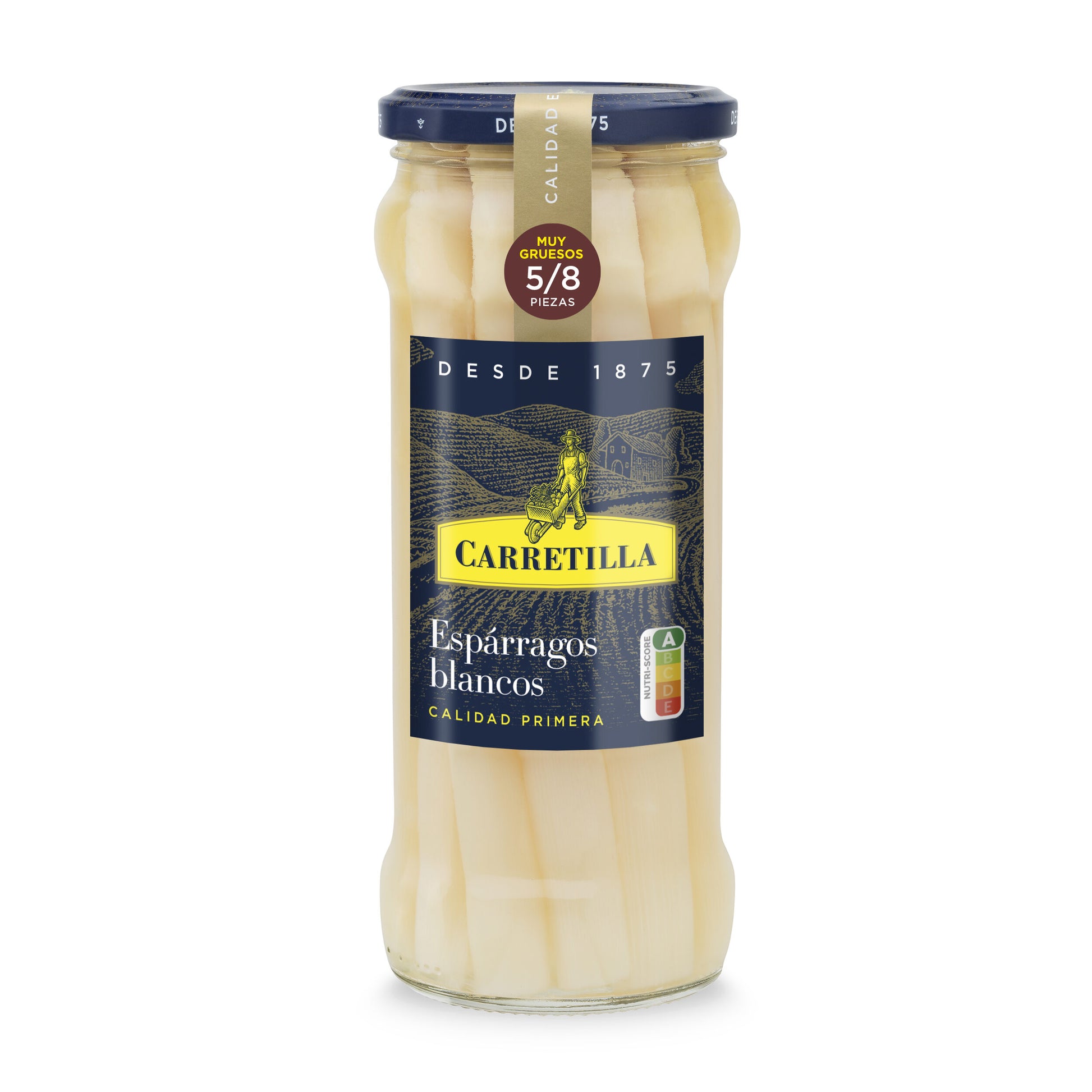 Espárrago blanco cristal 5/7 Carretilla 325g escurr