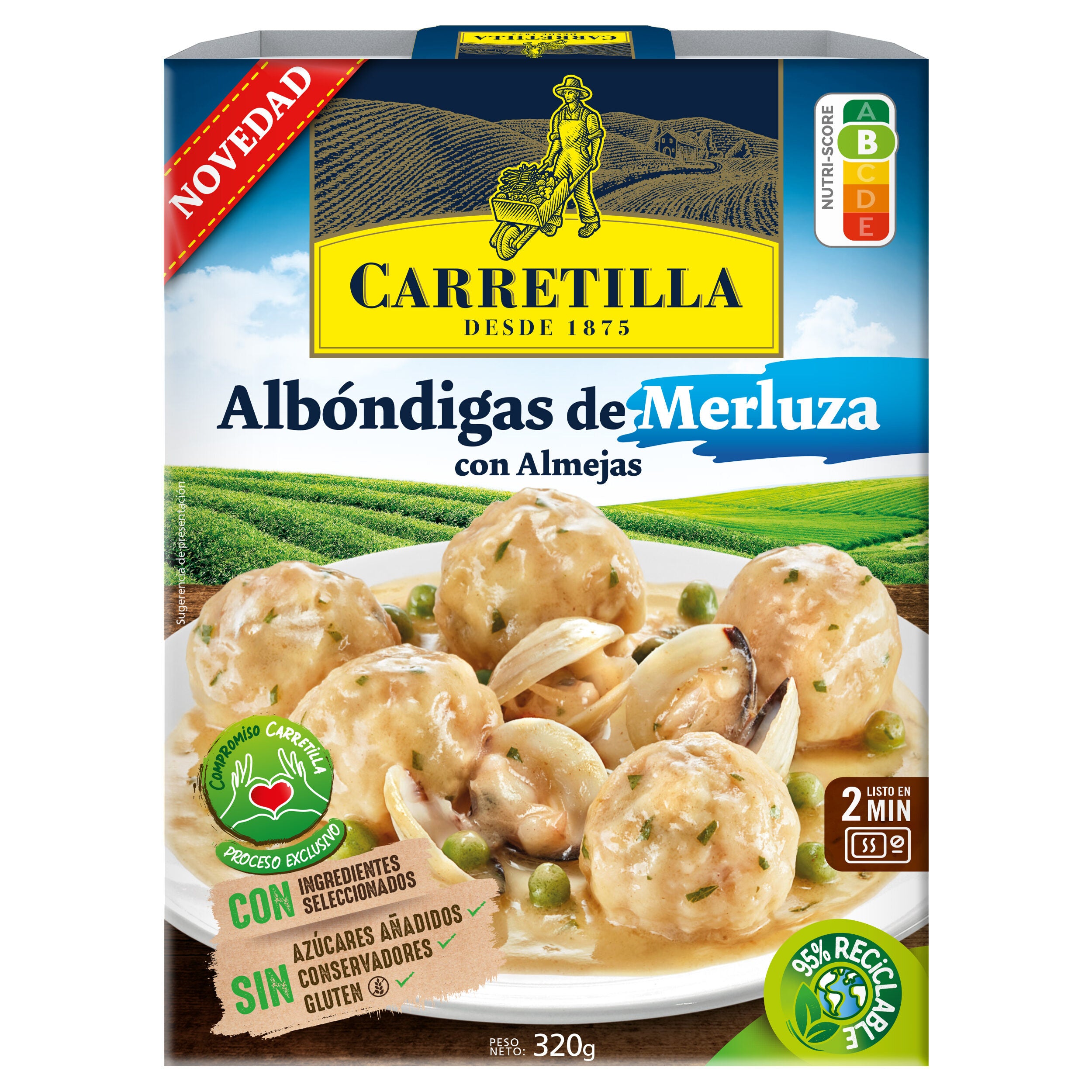 Albóndigas merluza con almejas Carretilla 320g