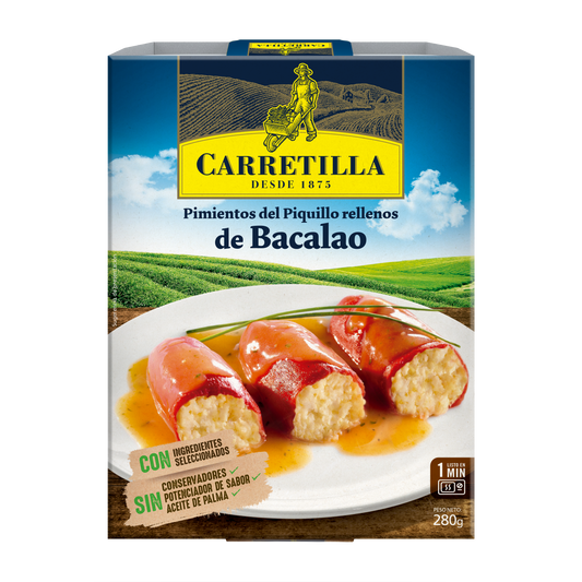 Pimientos de piquillo relleno bacalao Carretilla 280g La Despensa