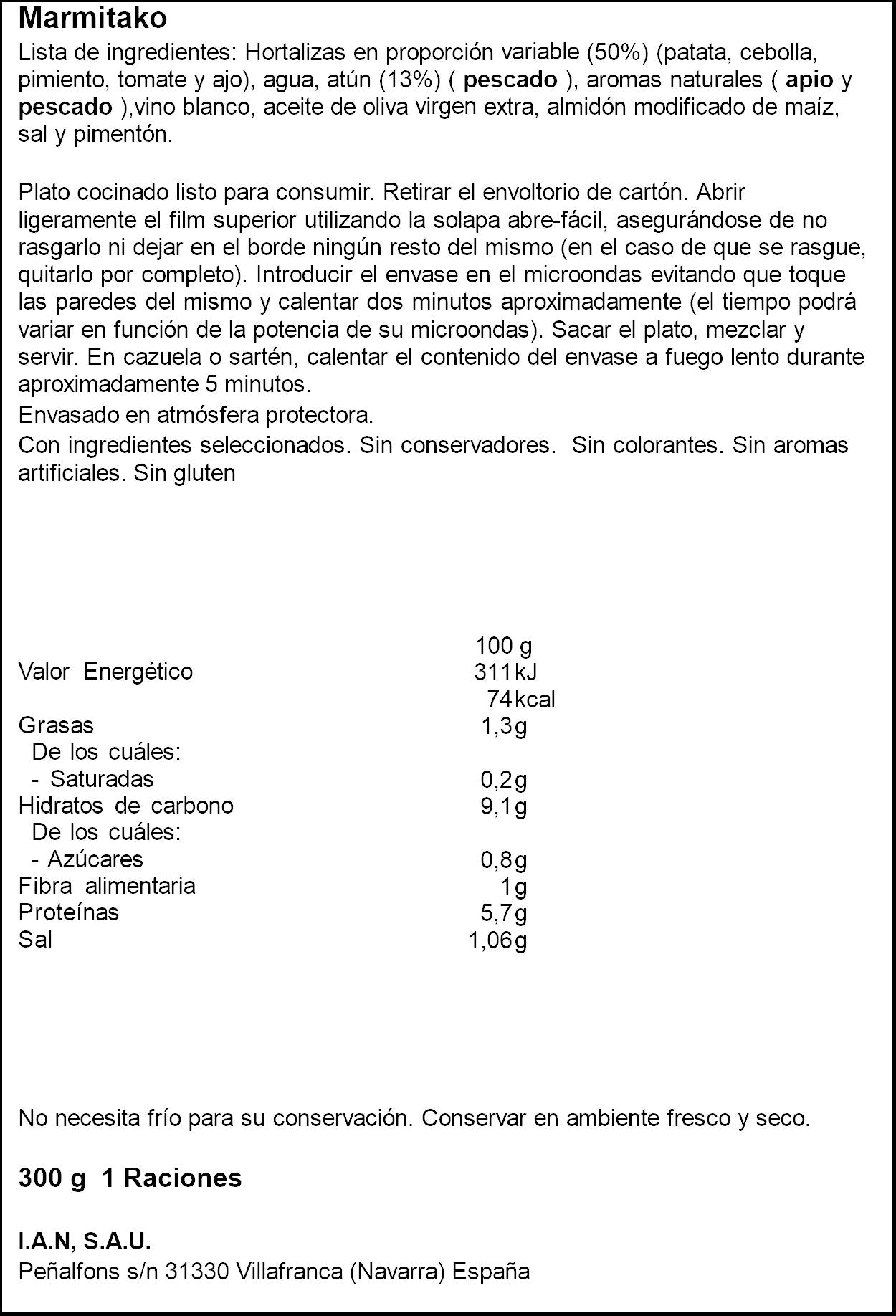 Marmitako  Carretilla 300g