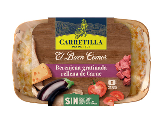Berenjena gratinada rellena carne Carretilla 350g La Despensa