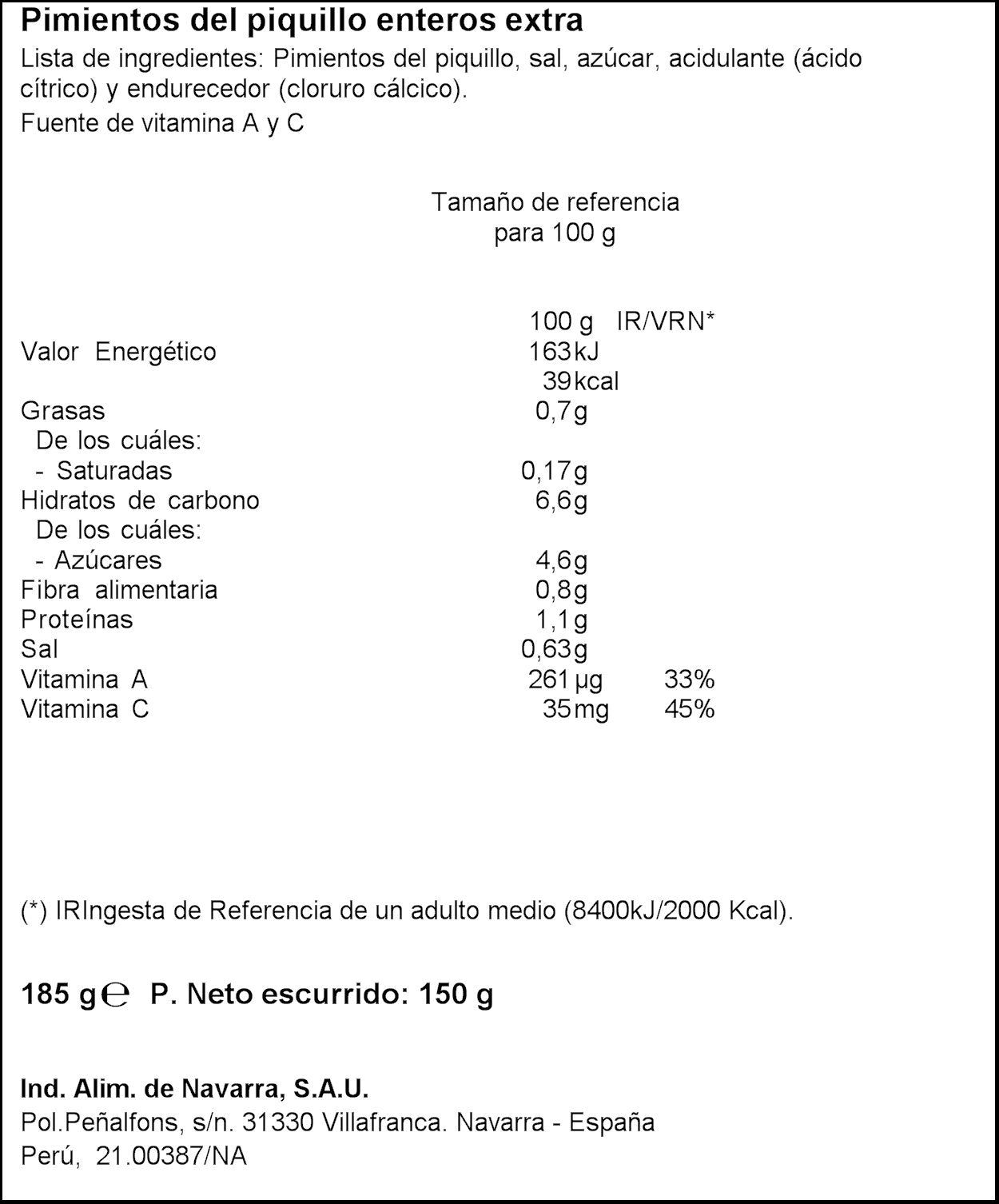 Pimiento piquillo fiesta lata Carretilla 150g escurr