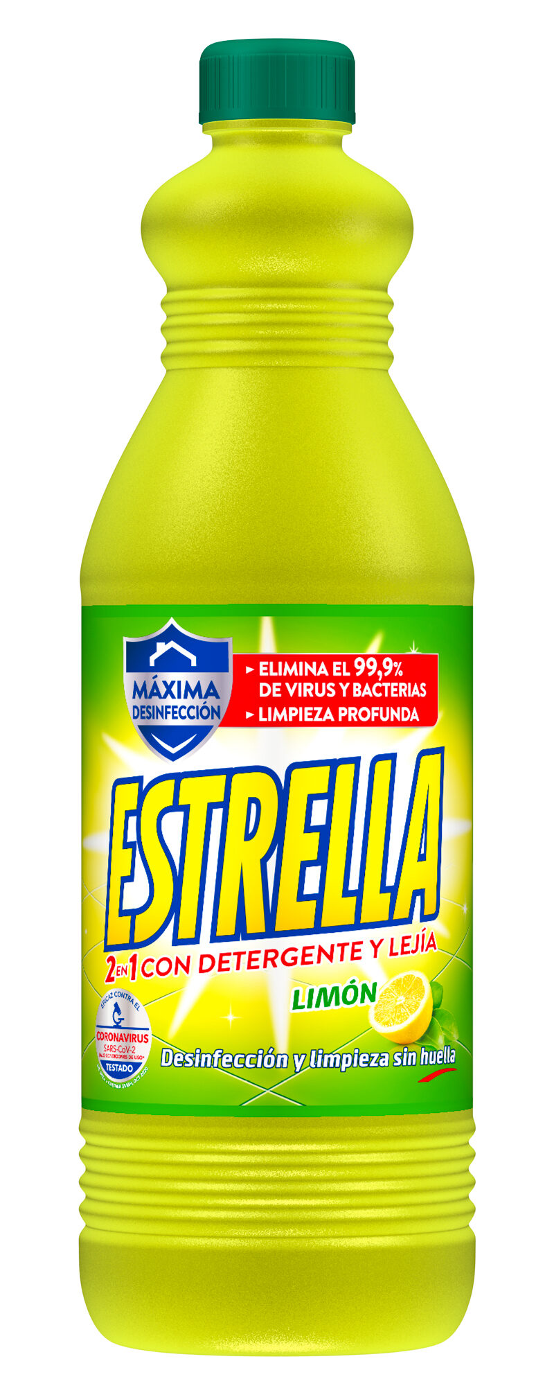 Lejía con detergente limón Estrella 1.43l