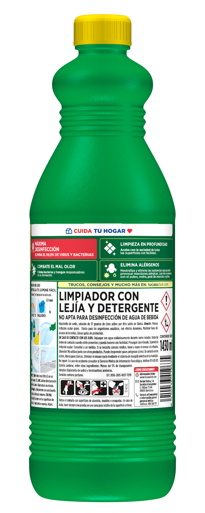 Lejía con detergente pino Estrella 1.43l