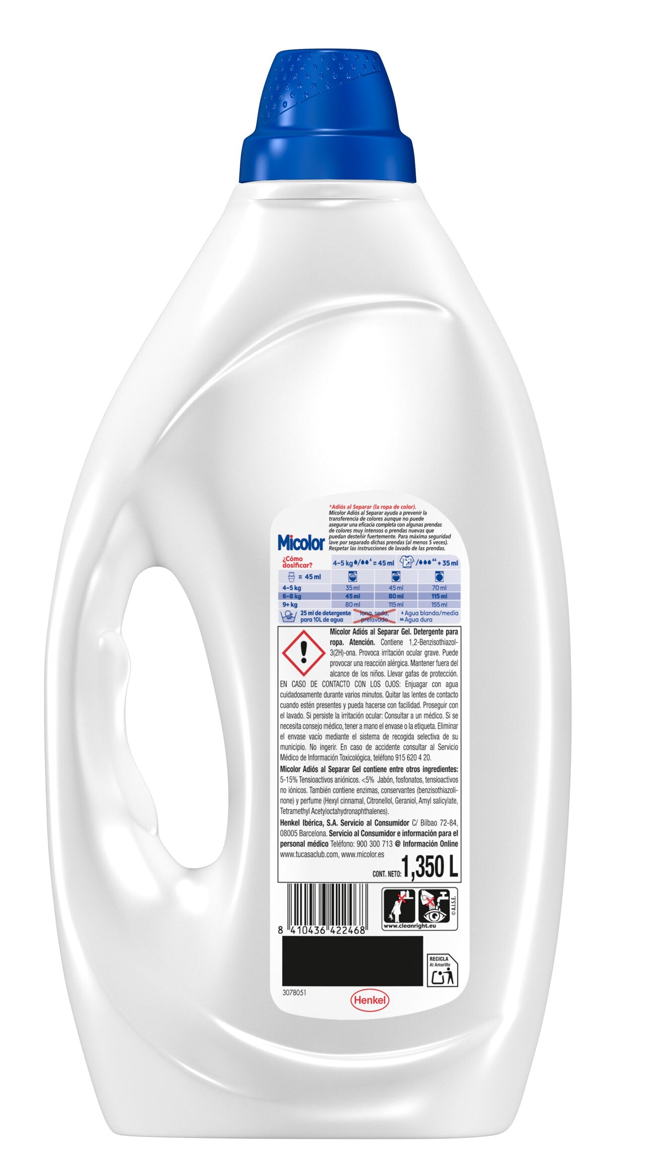Detergente adios al separar Micolor 30 dosis