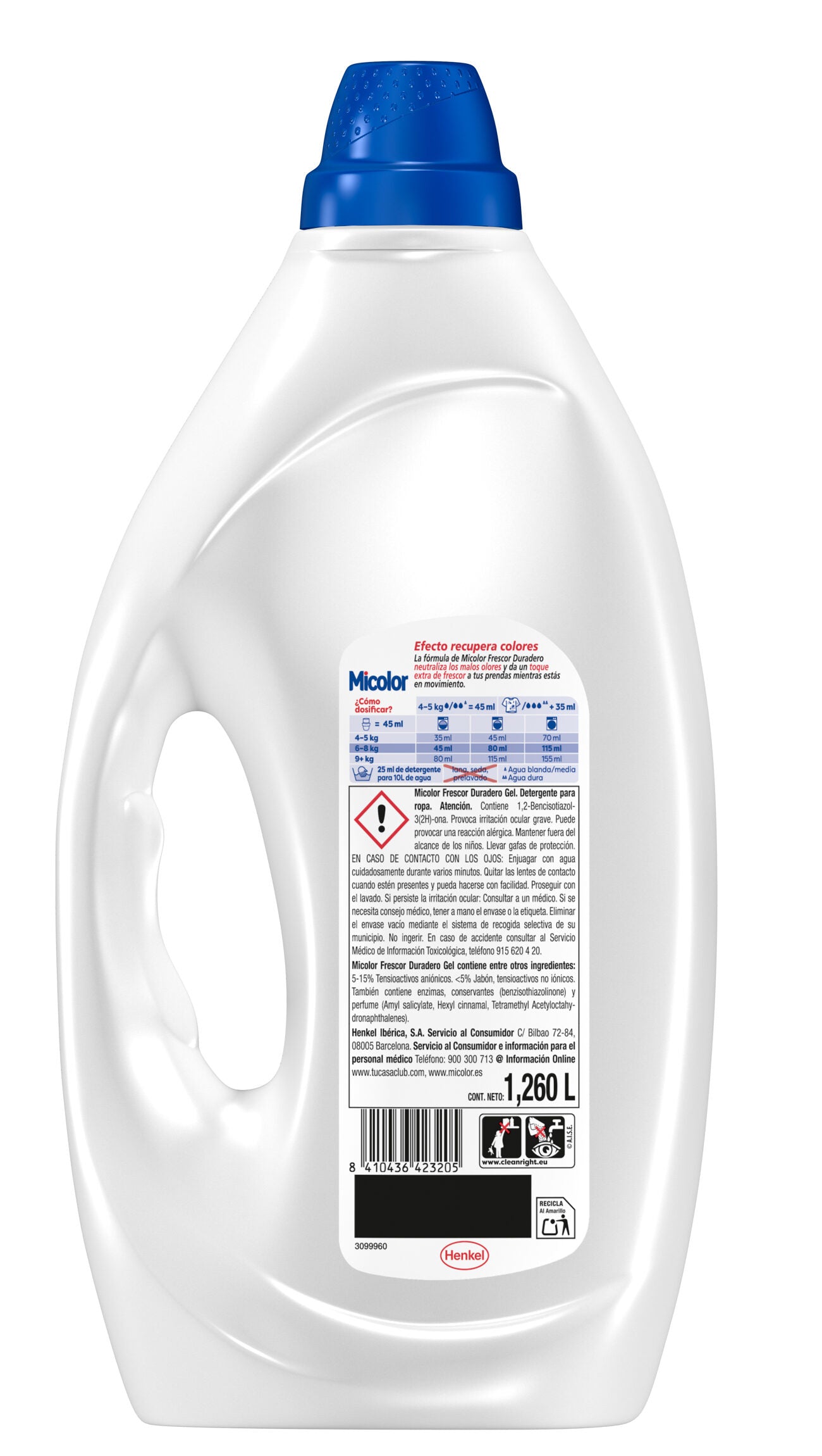Detergente líquido frescor duradero Micolor 28d