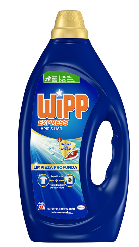 Detergente líquido limpio y liso Wipp express 28d La Despensa