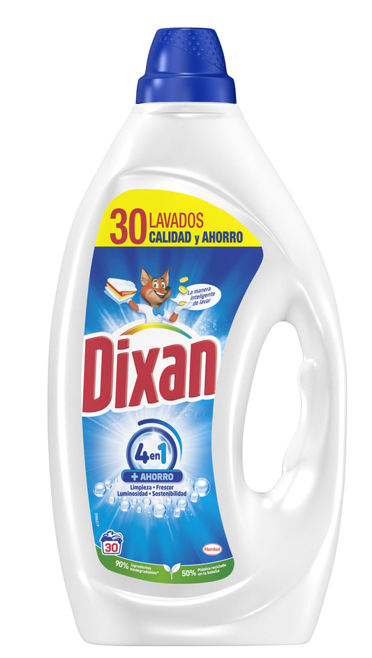 Detergente líquido gel total Dixan 30d La Despensa