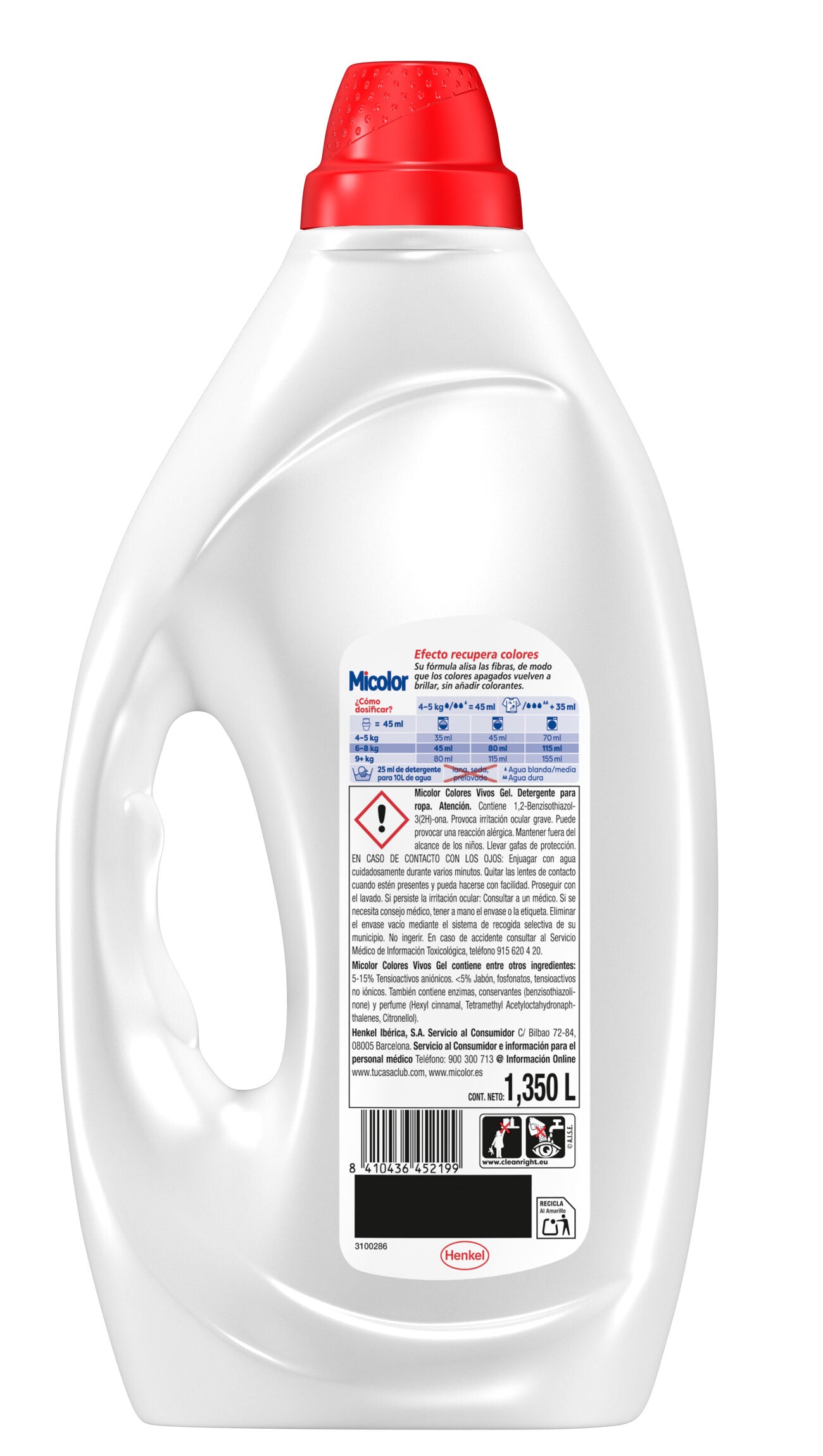 Detergente líquido gel Micolor 30 dosis