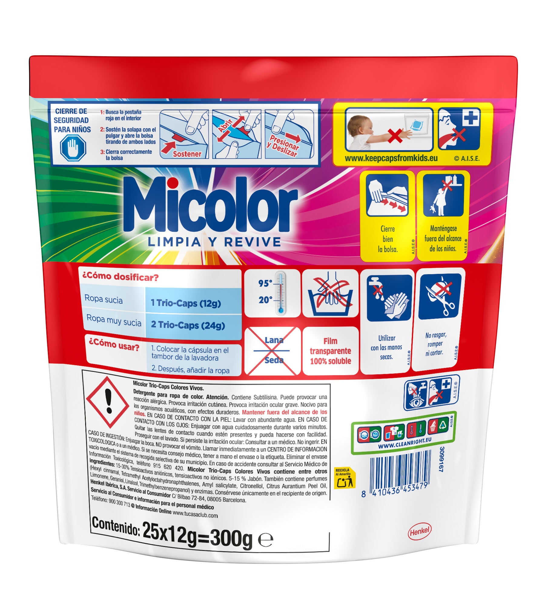 Detergente cápsulas triocaps Micolor 25d