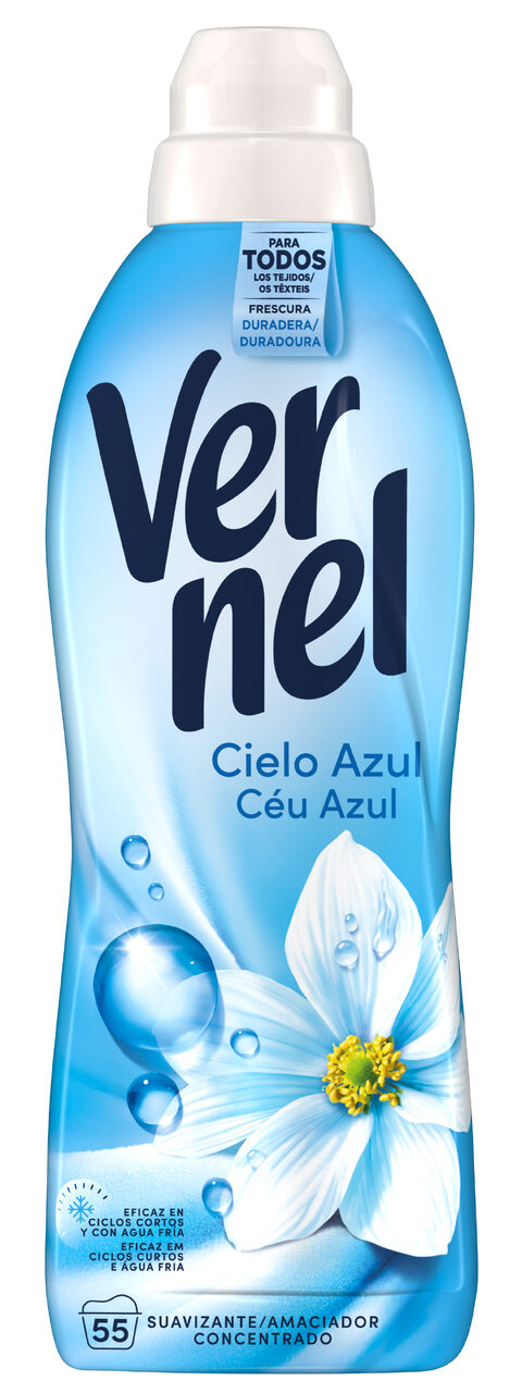 Suavizante concentrado cielo azul Vernel 55d La Despensa