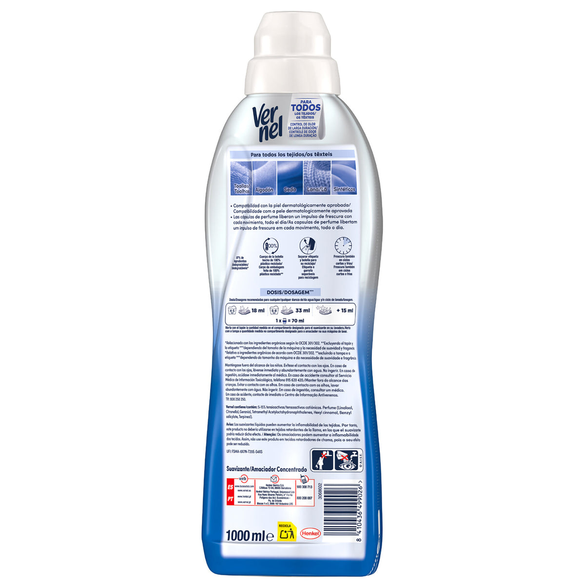 Suavizante concentrado fresh control Vernel 55d