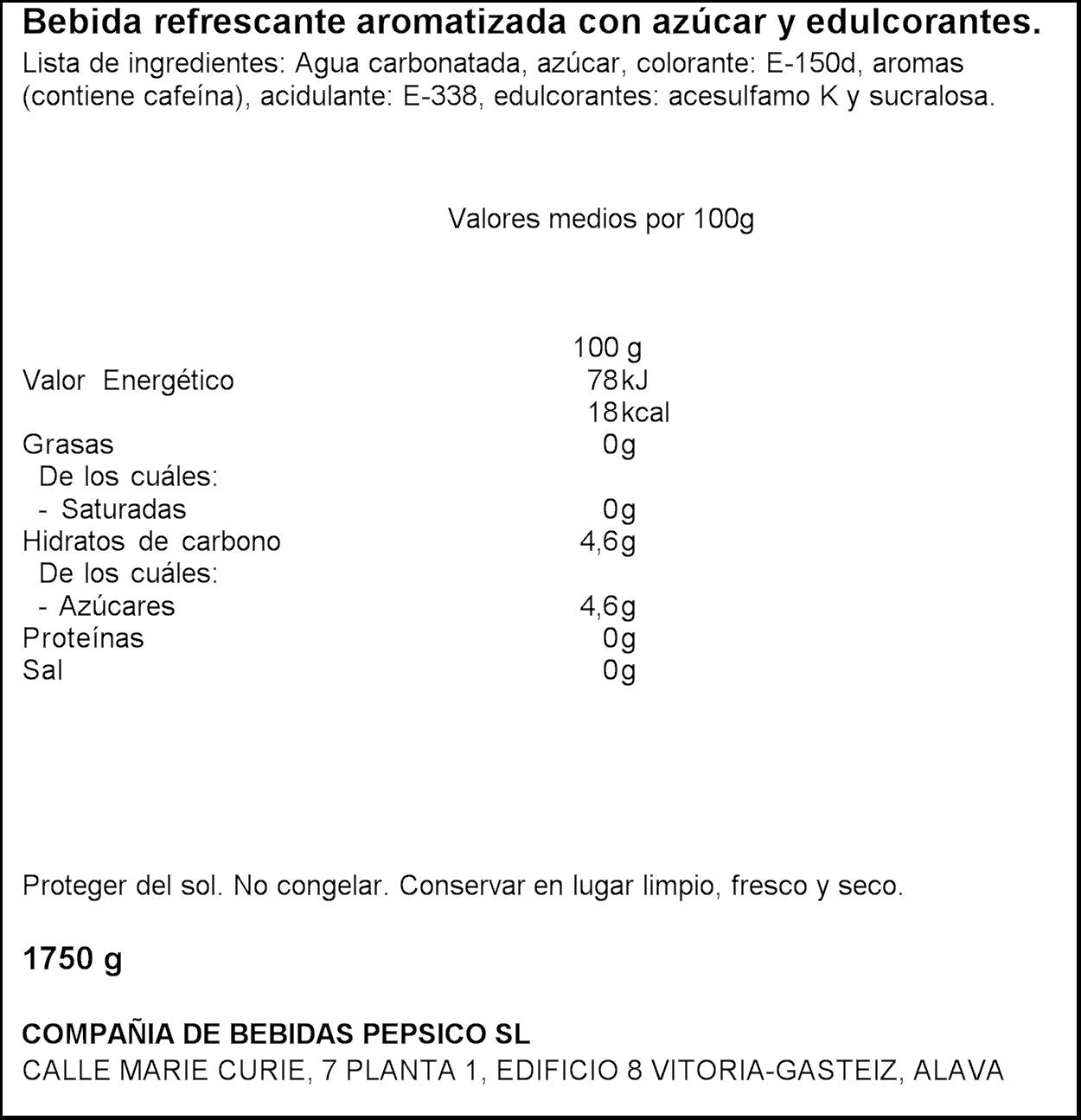 Refresco cola bipack Pepsi p2 1.75l/u