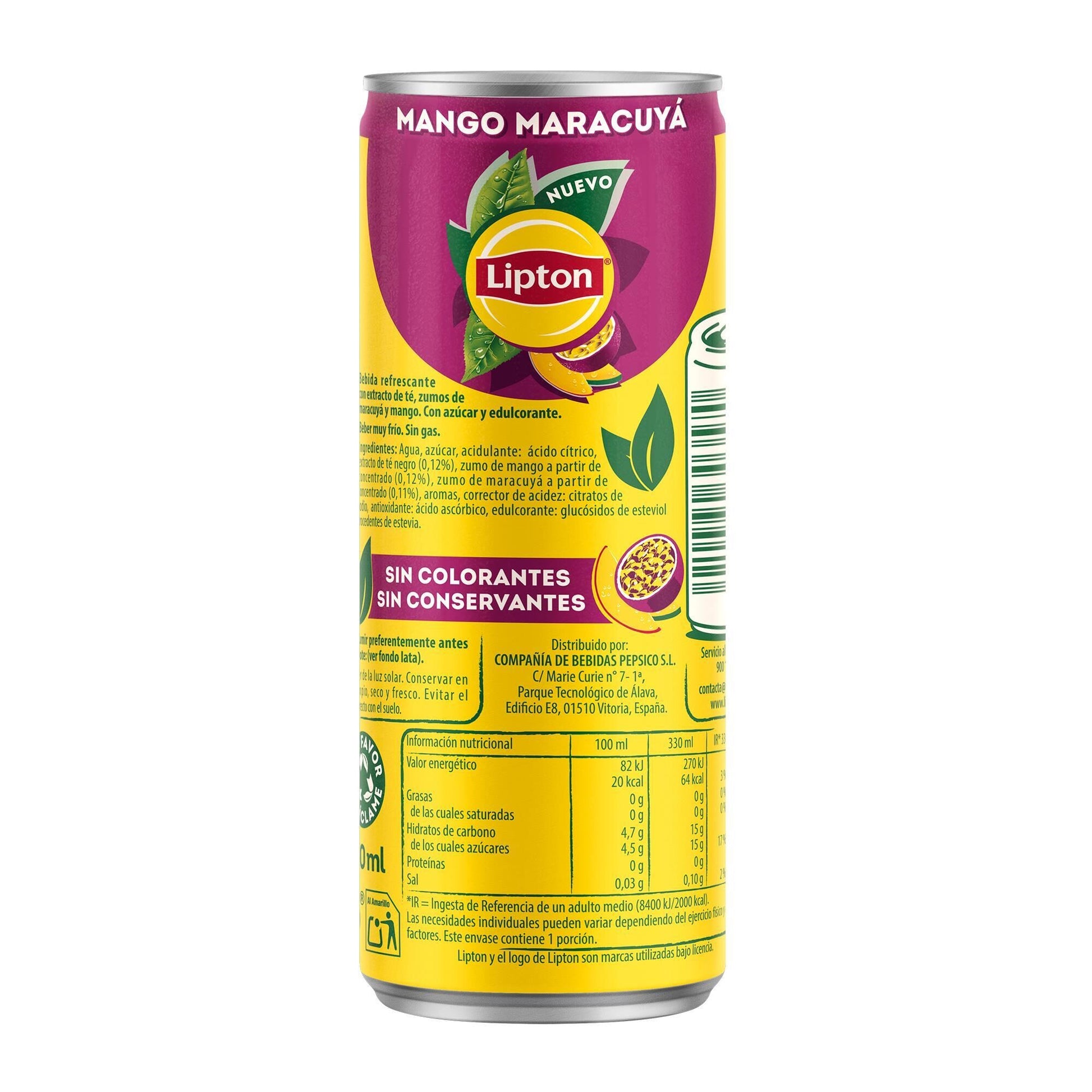 Té mang/maracuya lata Lipton 330ml