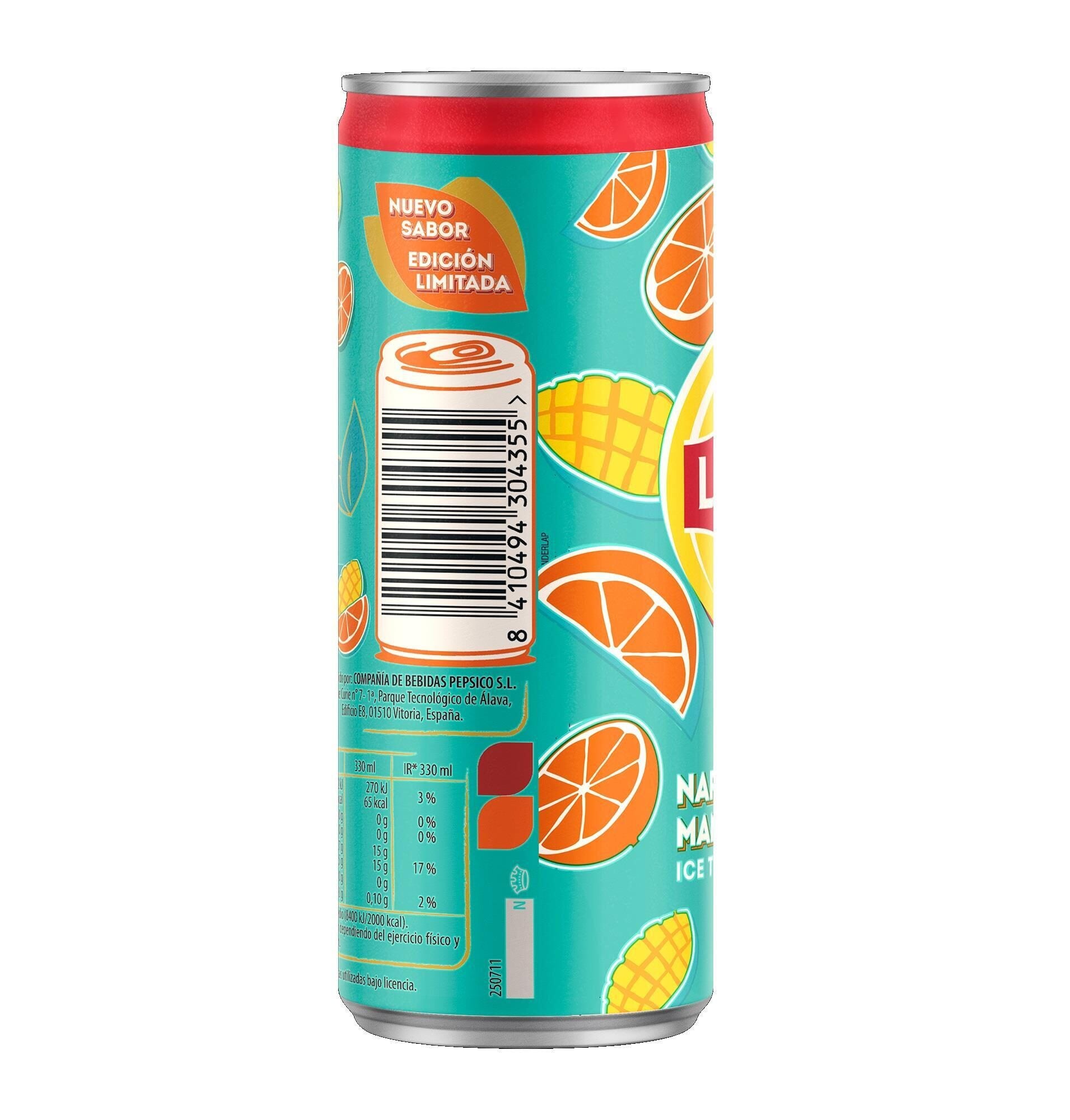 Té naranj/mango lata Lipton 330ml