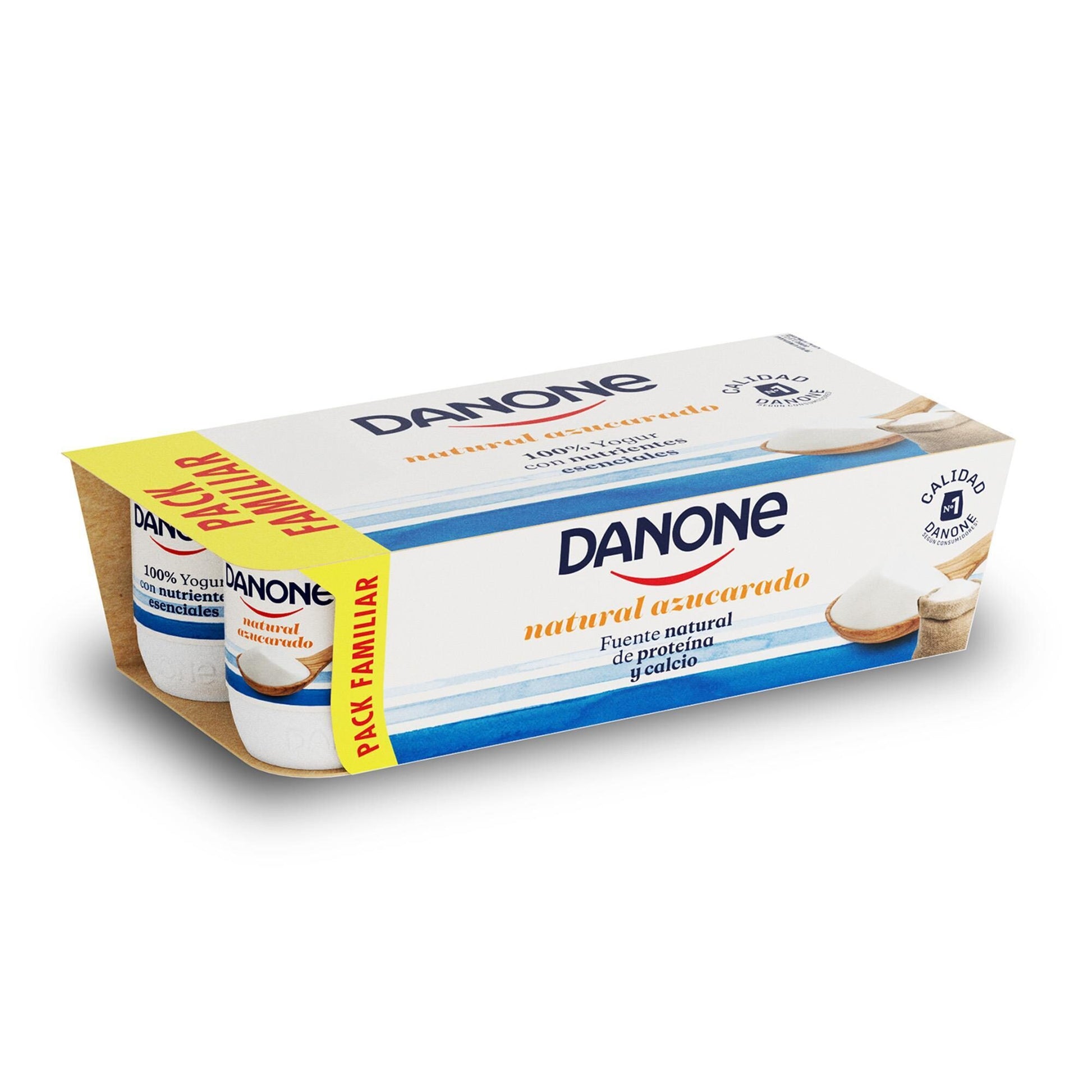 Yogur natural azucarado Danone p8 120g/u