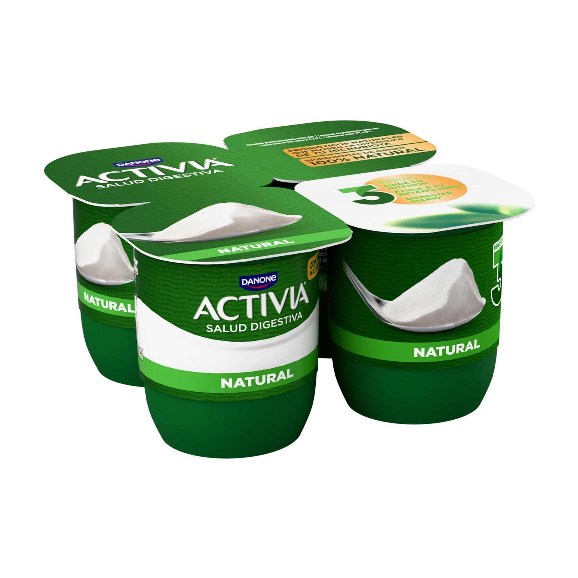 Yogur bifidus natural activia Danone p4 125g/u