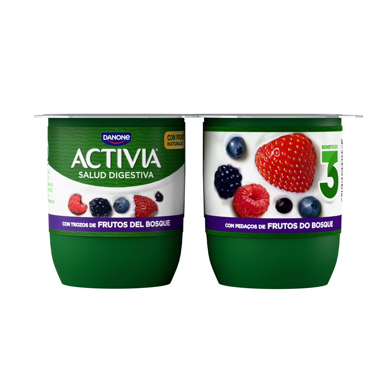 Yogur bifidus frutos del bosque activia Danone p4 125g/u