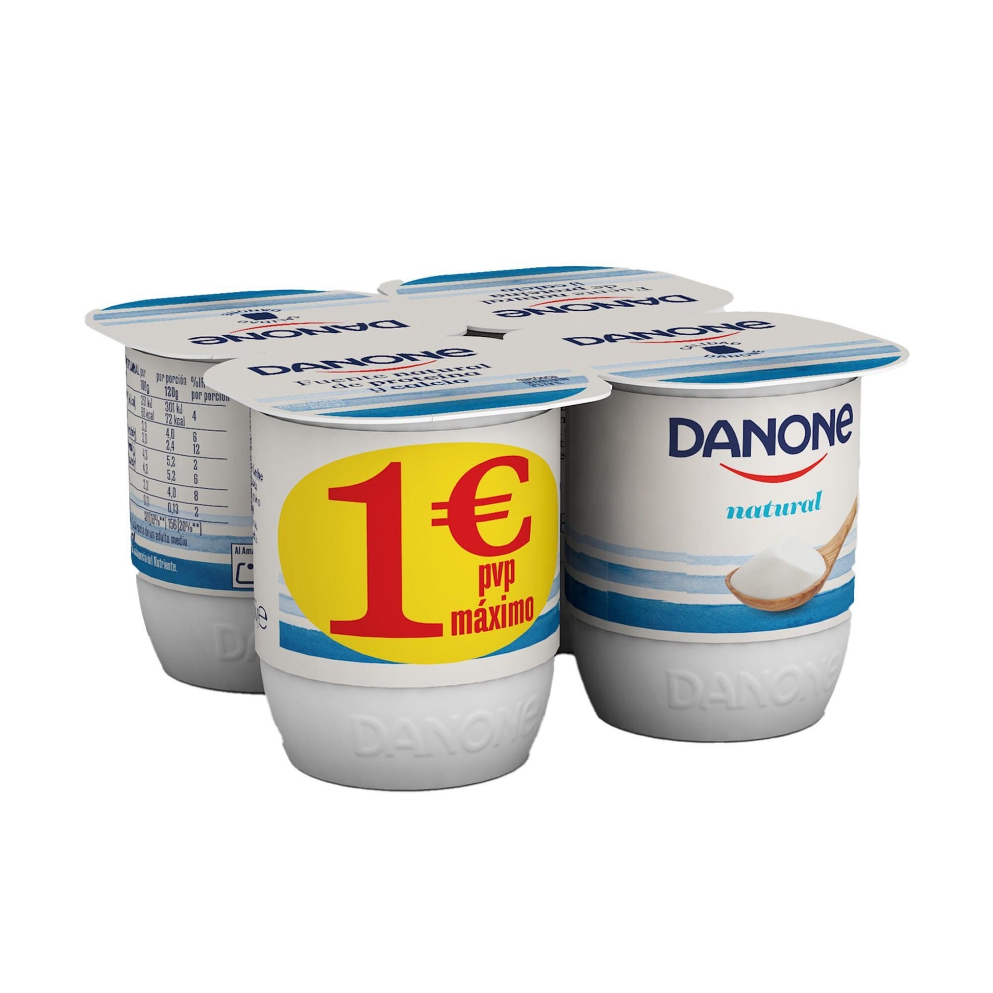 Yogur natural Danone p4 120g/u