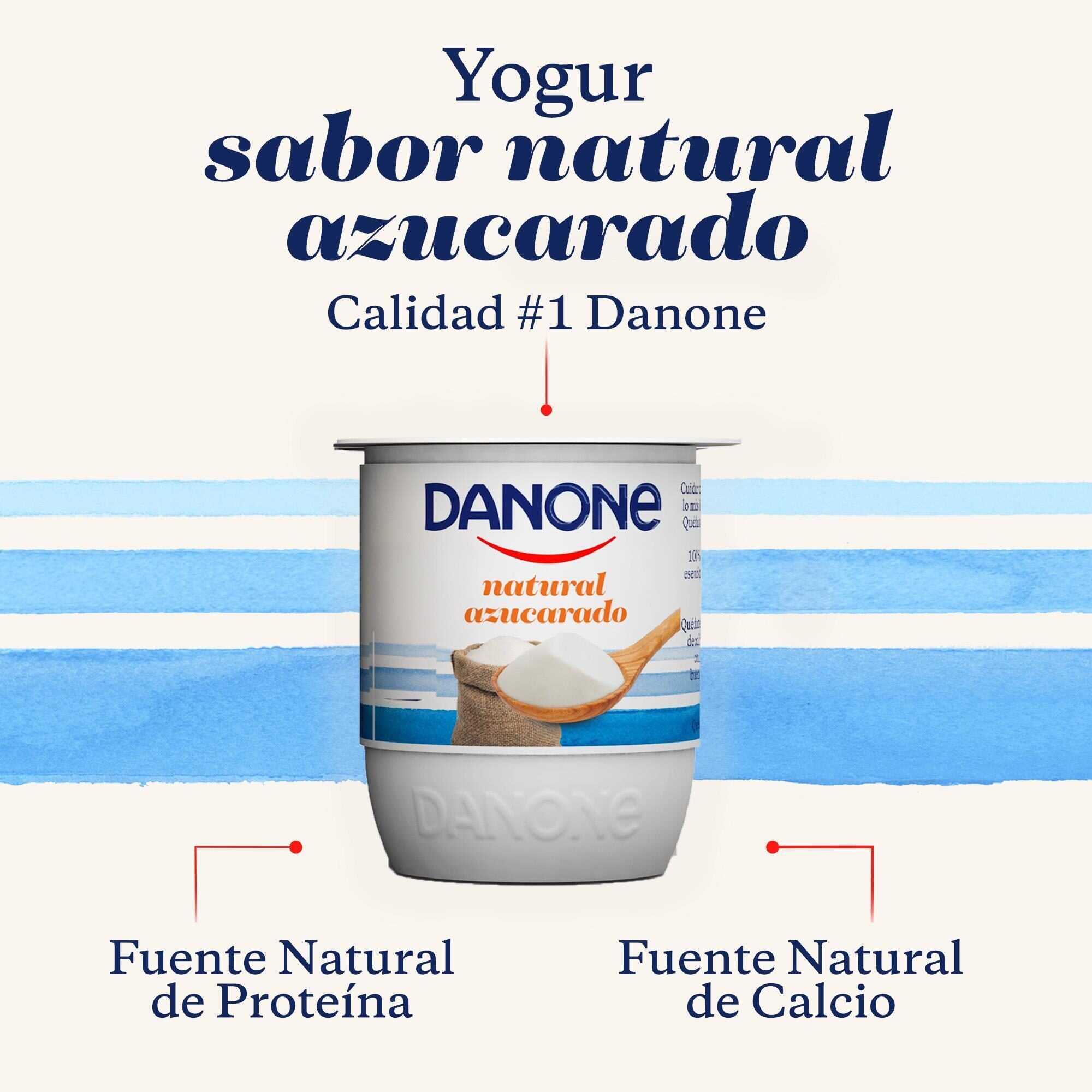 Yogur natural azucarado Danone p4 120g/u
