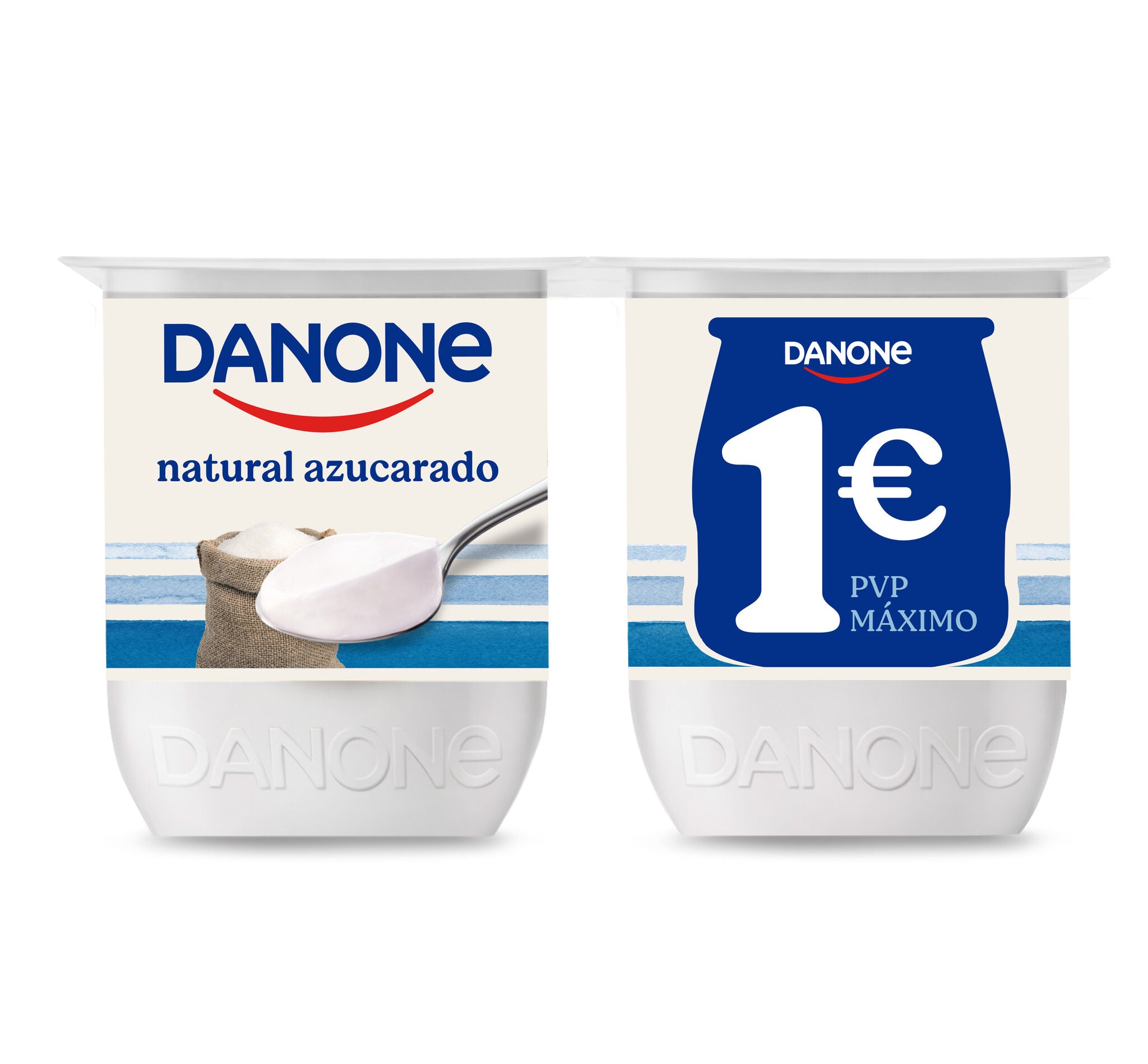 Yogur natural azucarado Danone p4 120g/u