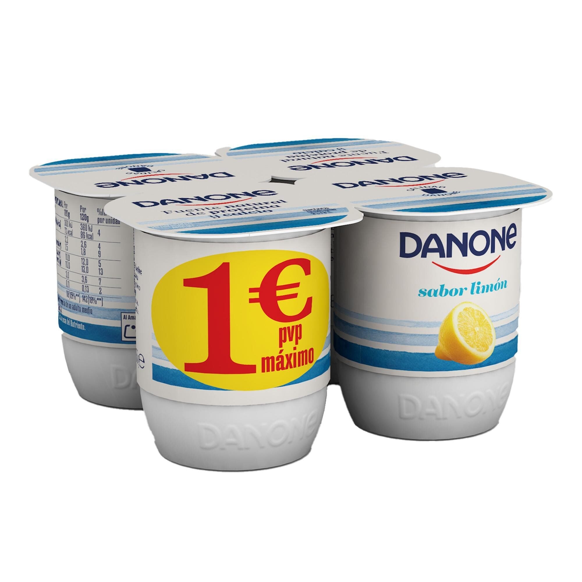 Yogur limon Danone p4 120g/u
