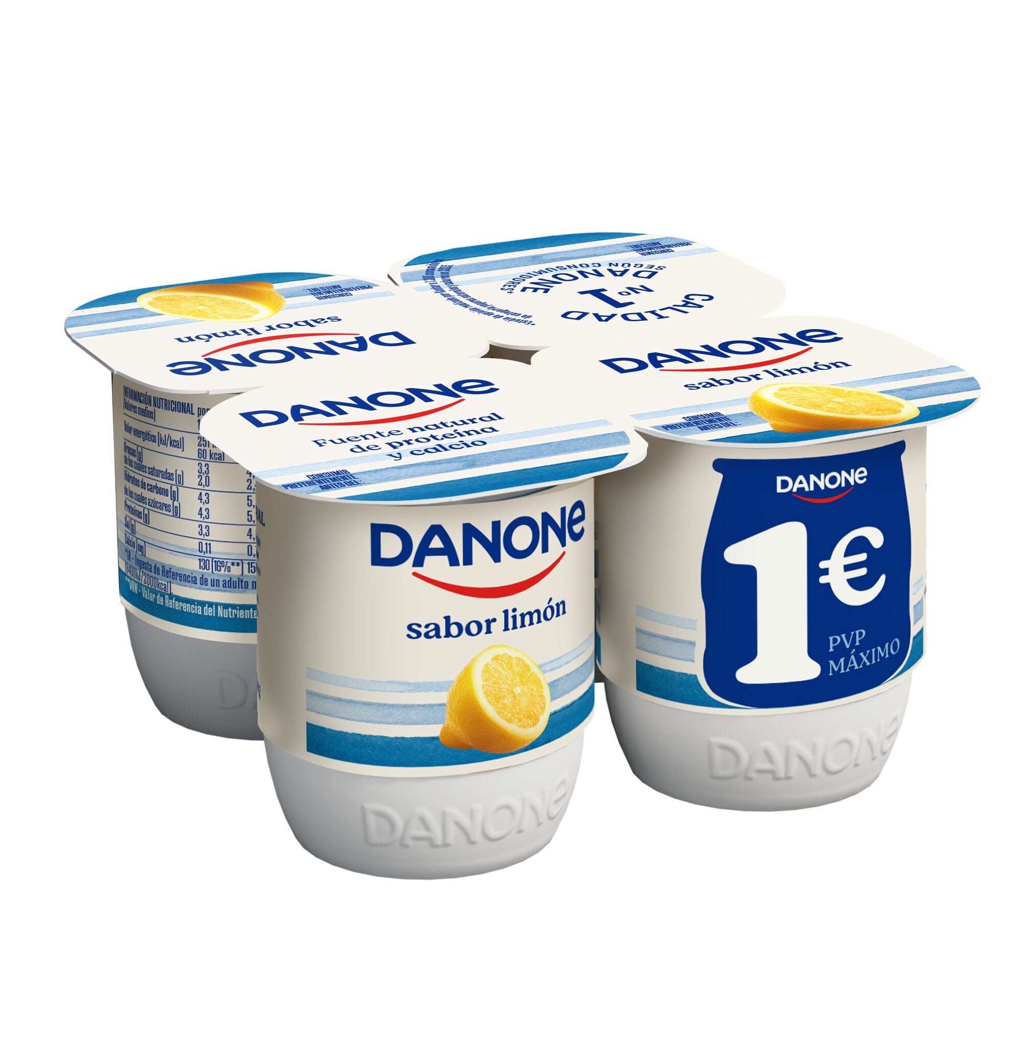 Yogur limon Danone p4 120g/u