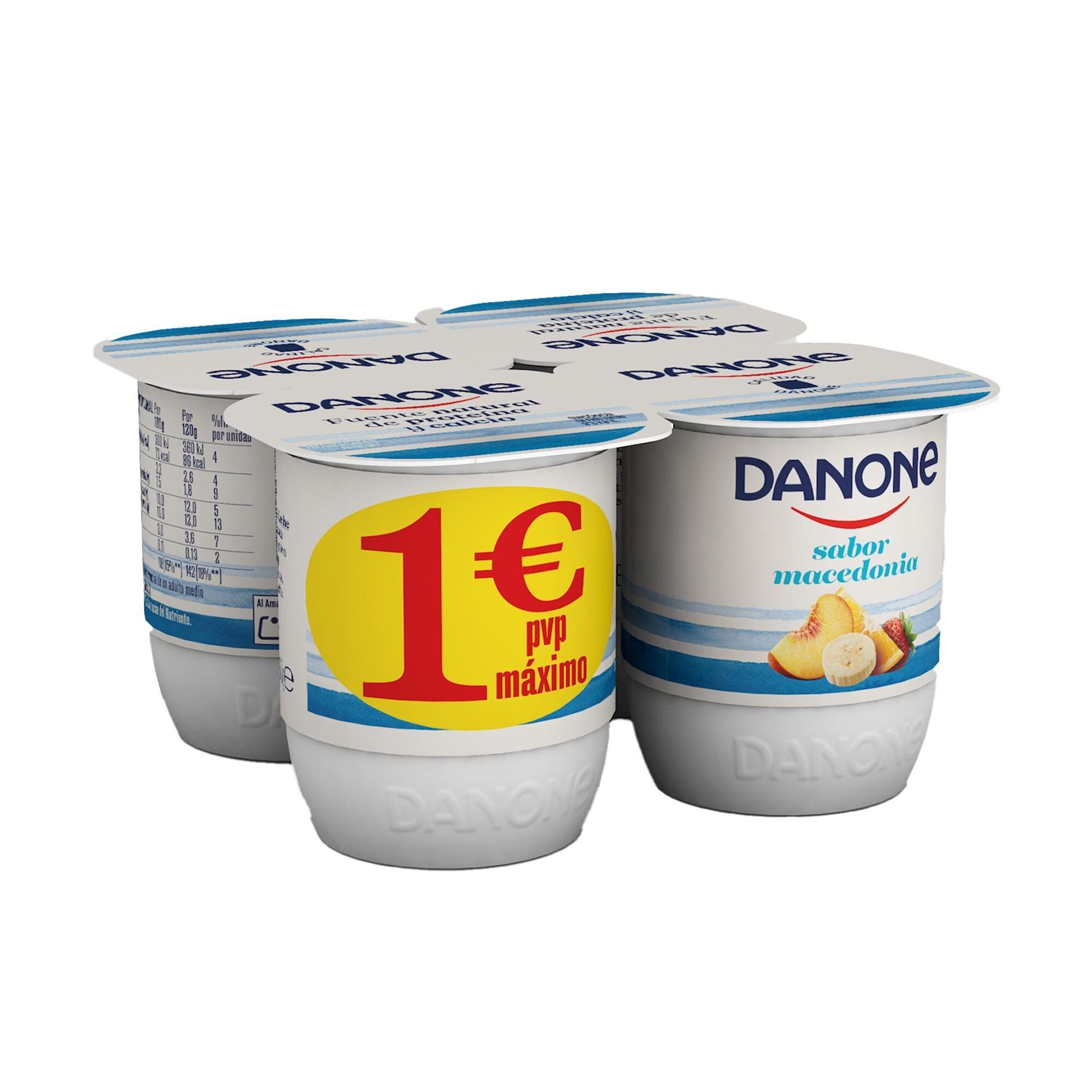 Yogur macedonia Danone p4 120g/u