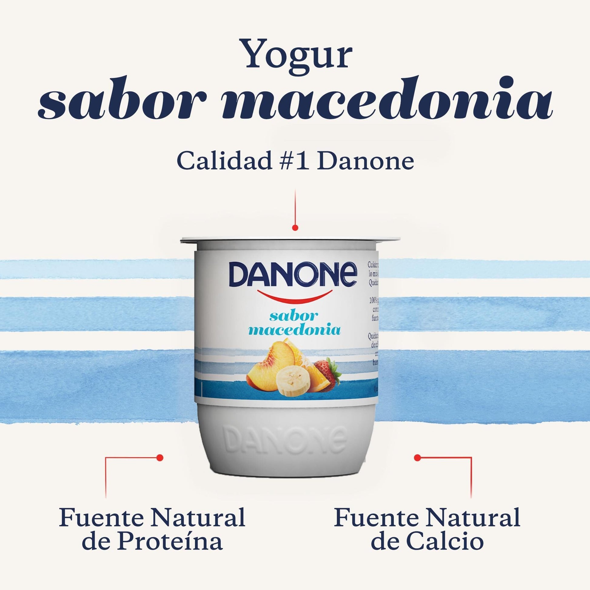 Yogur macedonia Danone p4 120g/u
