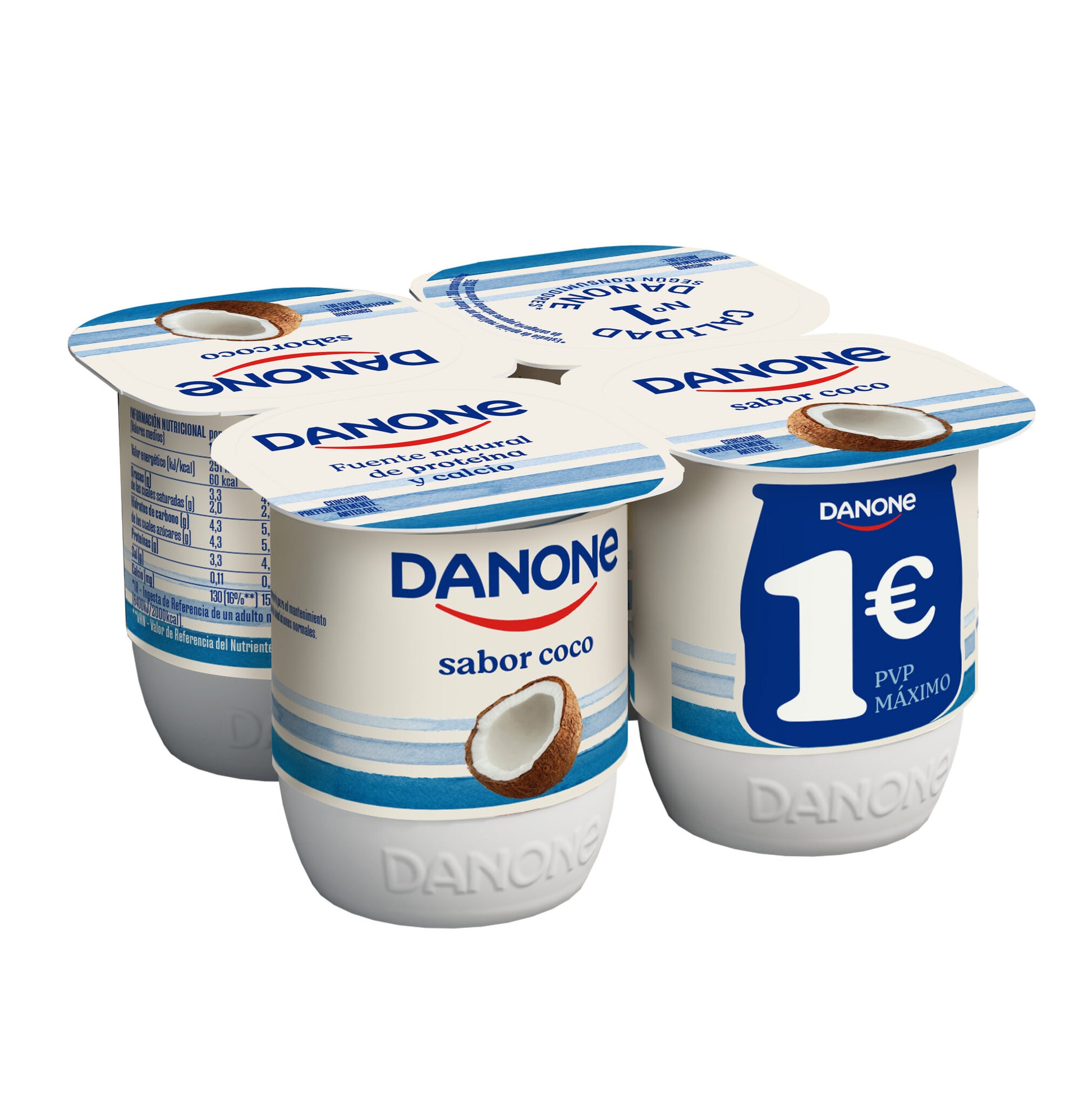Yogur coco Danone p4 120g/u