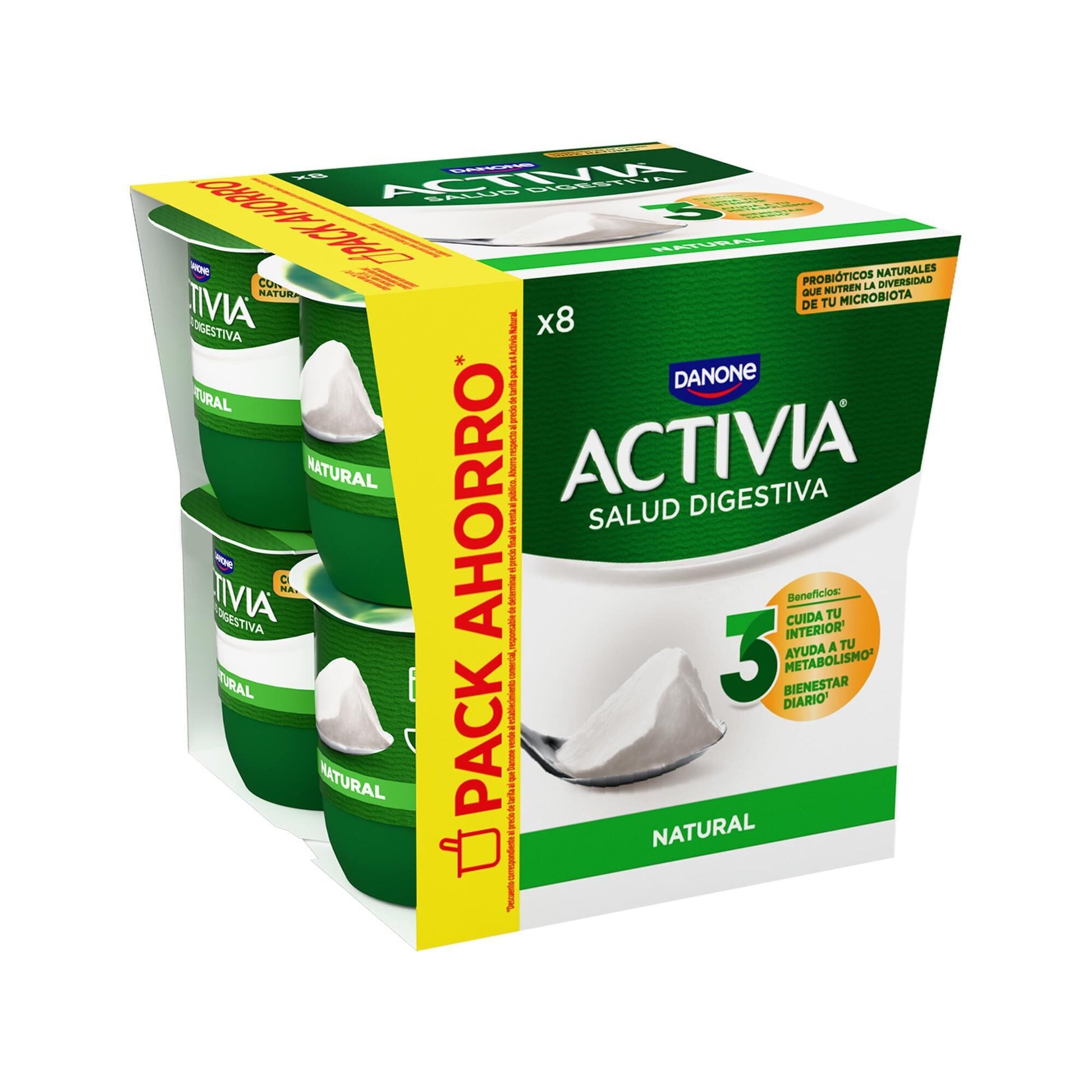 Yogur bifidus natural activia Danone p8 120g/u