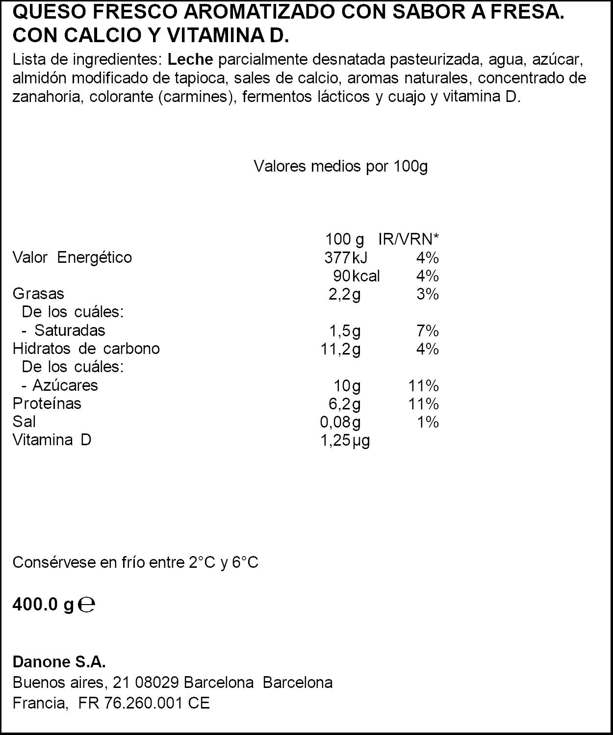 Petit suise maxi fresa danonino Danone p4 100g/u